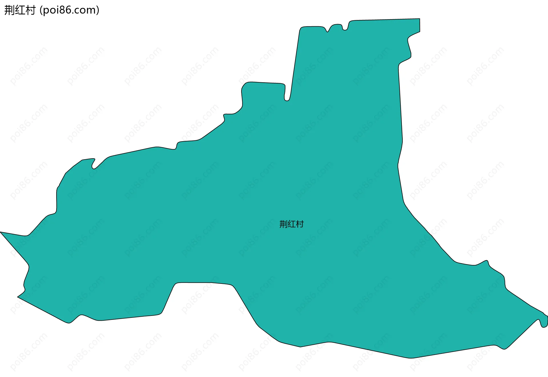 荆红村边界地图