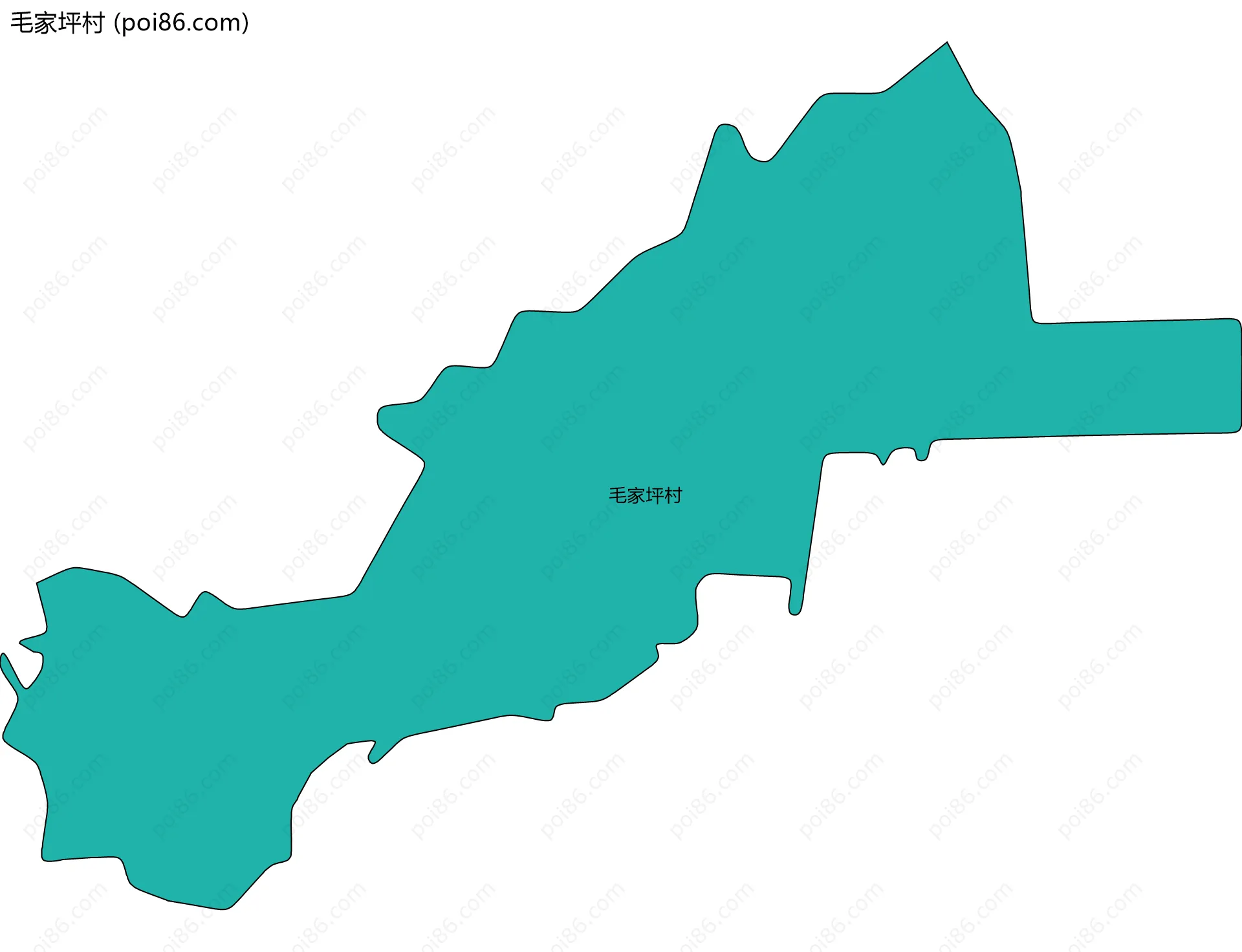 毛家坪村边界地图