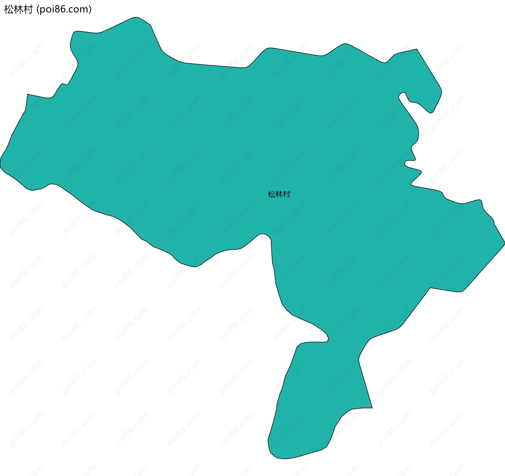 松林村边界地图