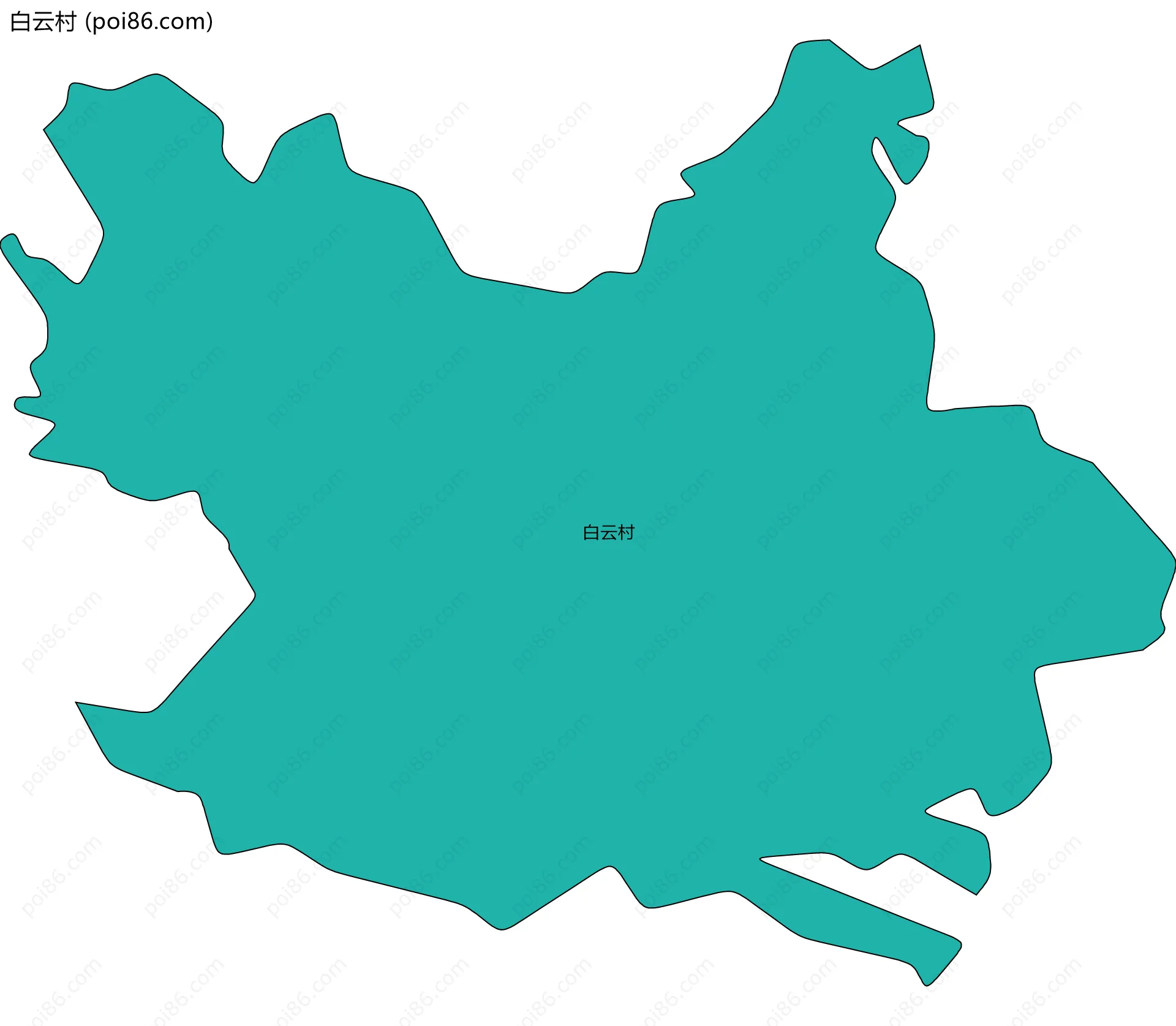 白云村边界地图