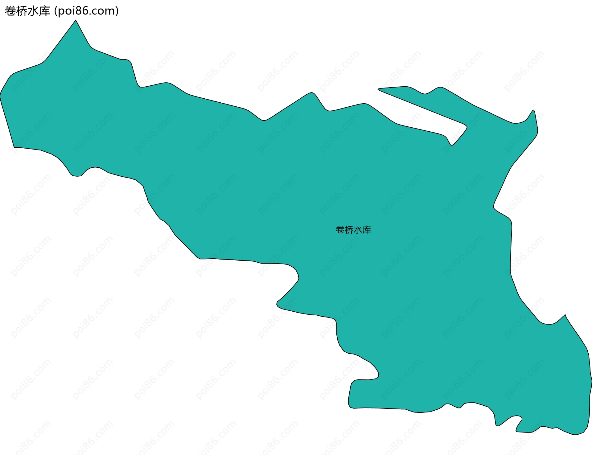 卷桥水库边界地图