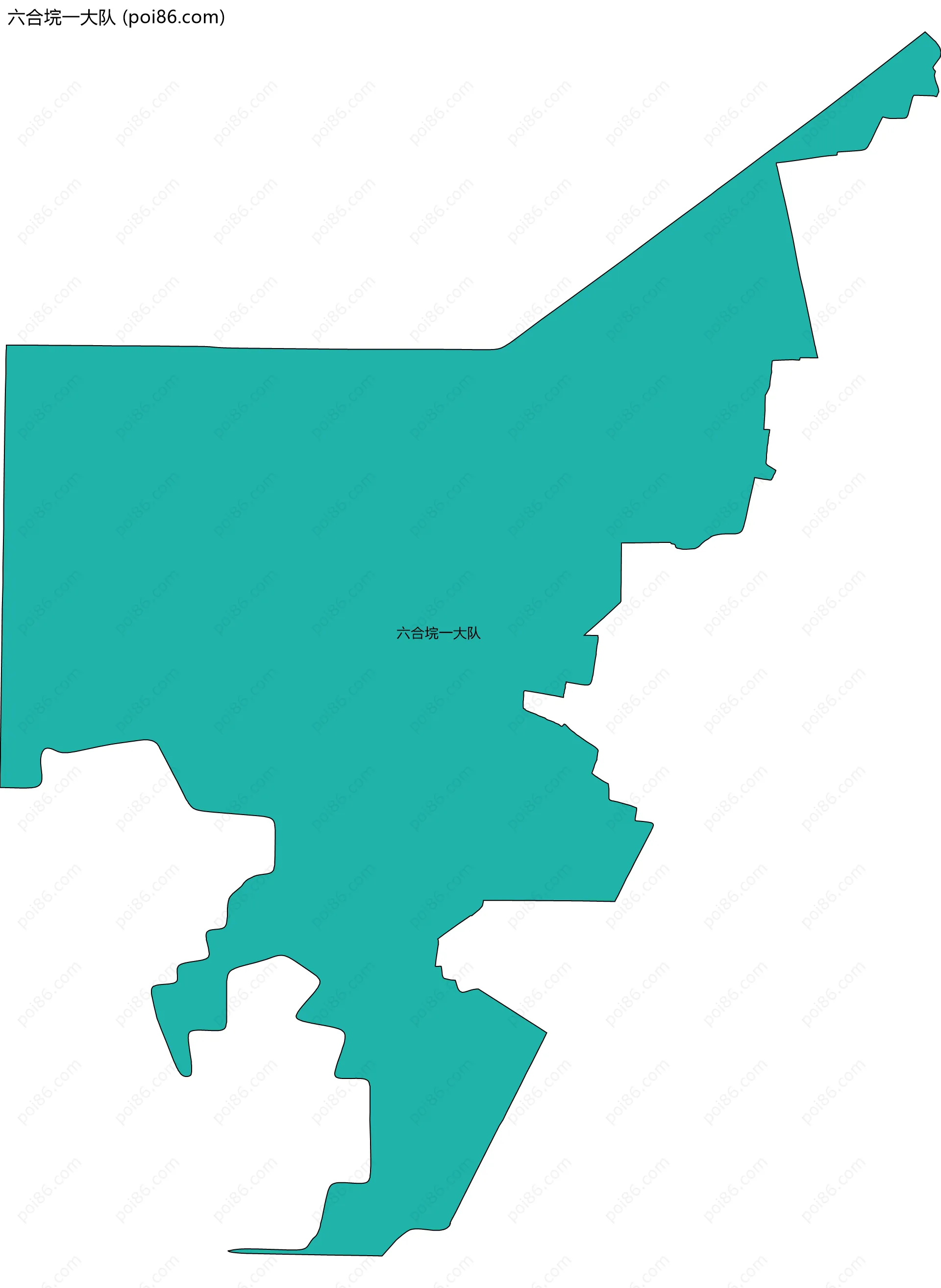 六合垸一大队边界地图