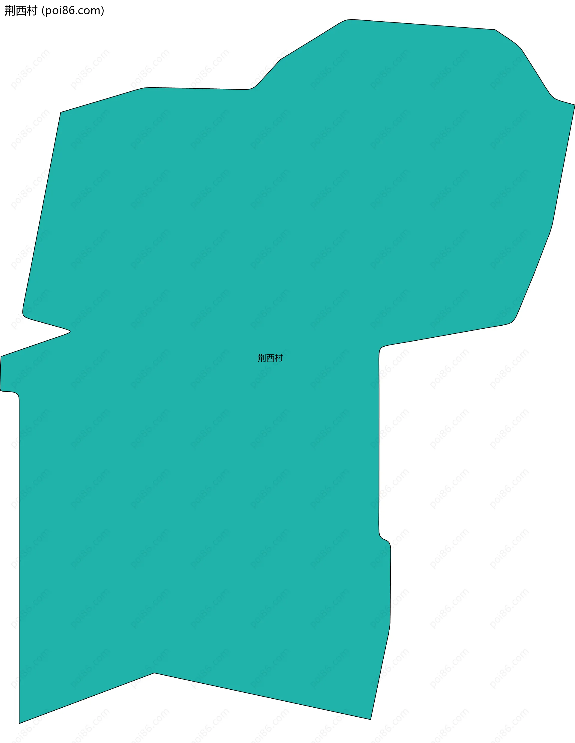 荆西村边界地图