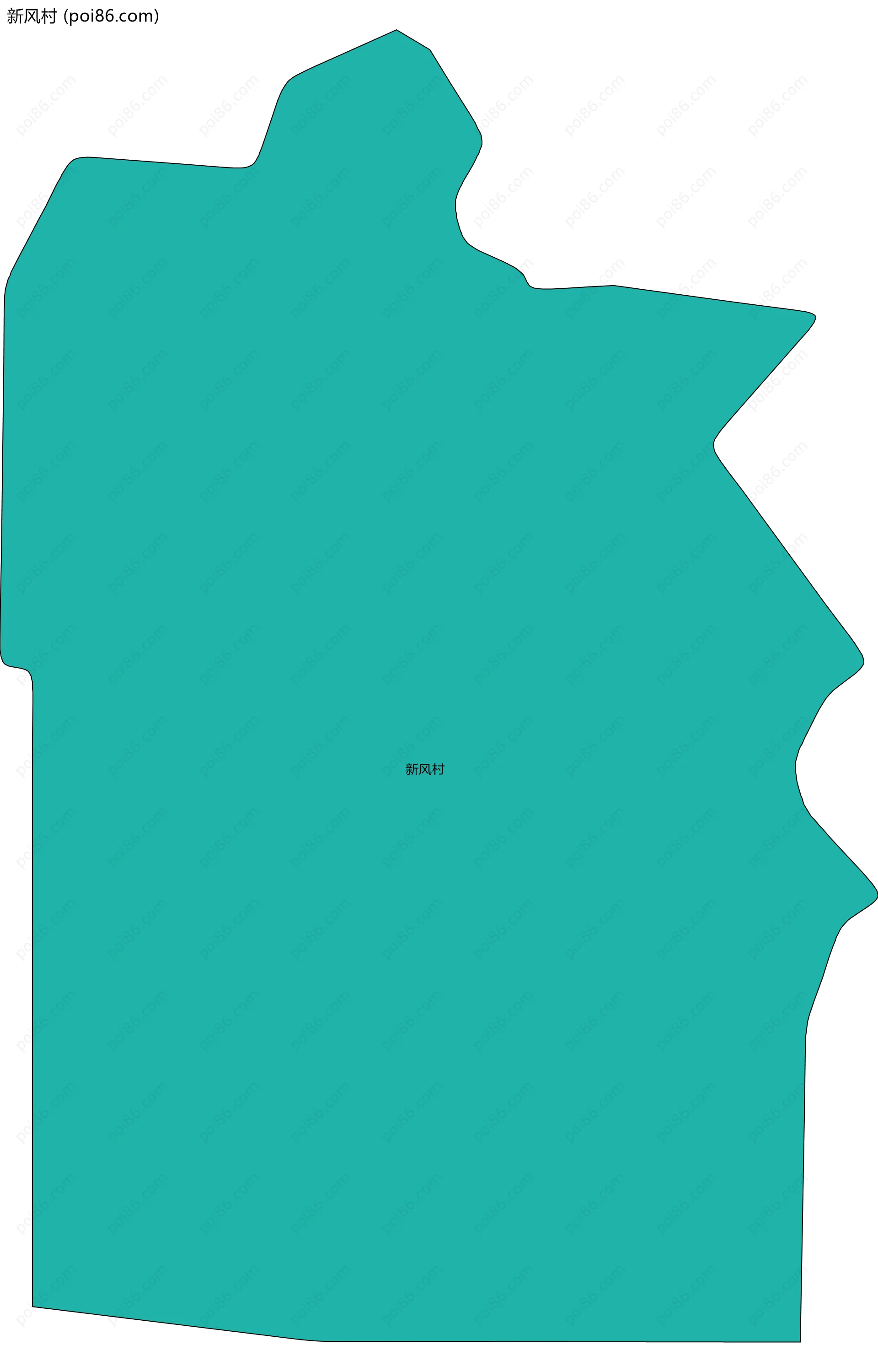 新风村边界地图