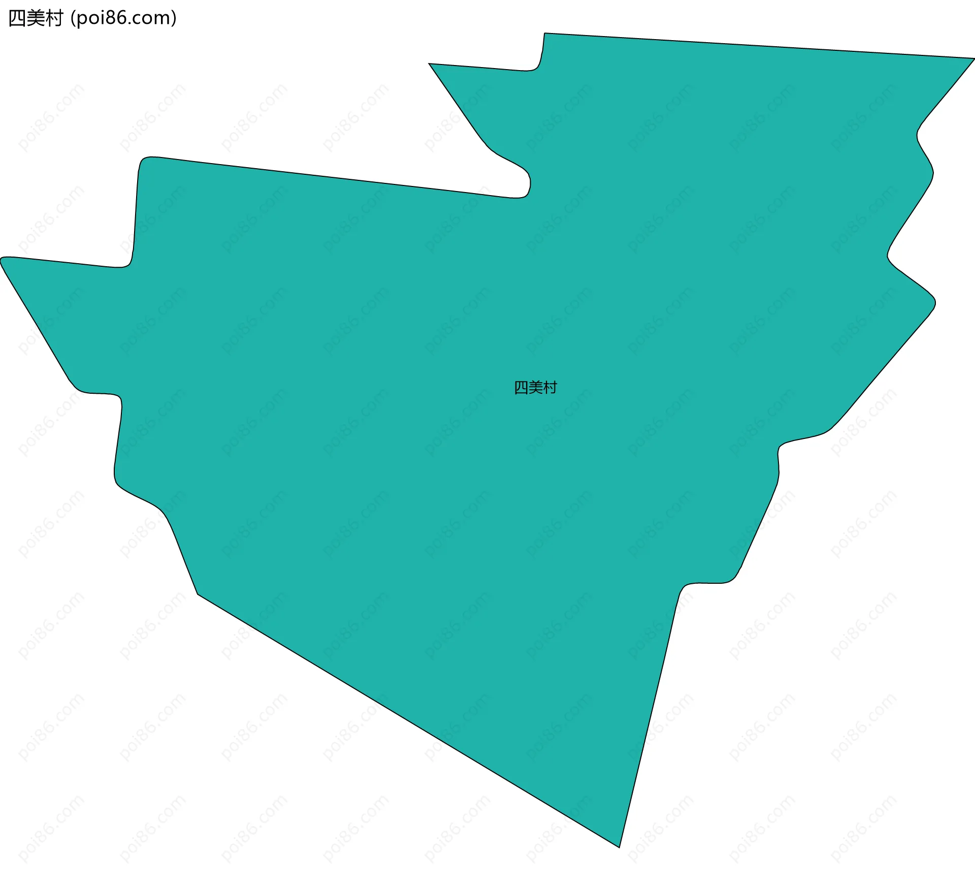 四美村边界地图