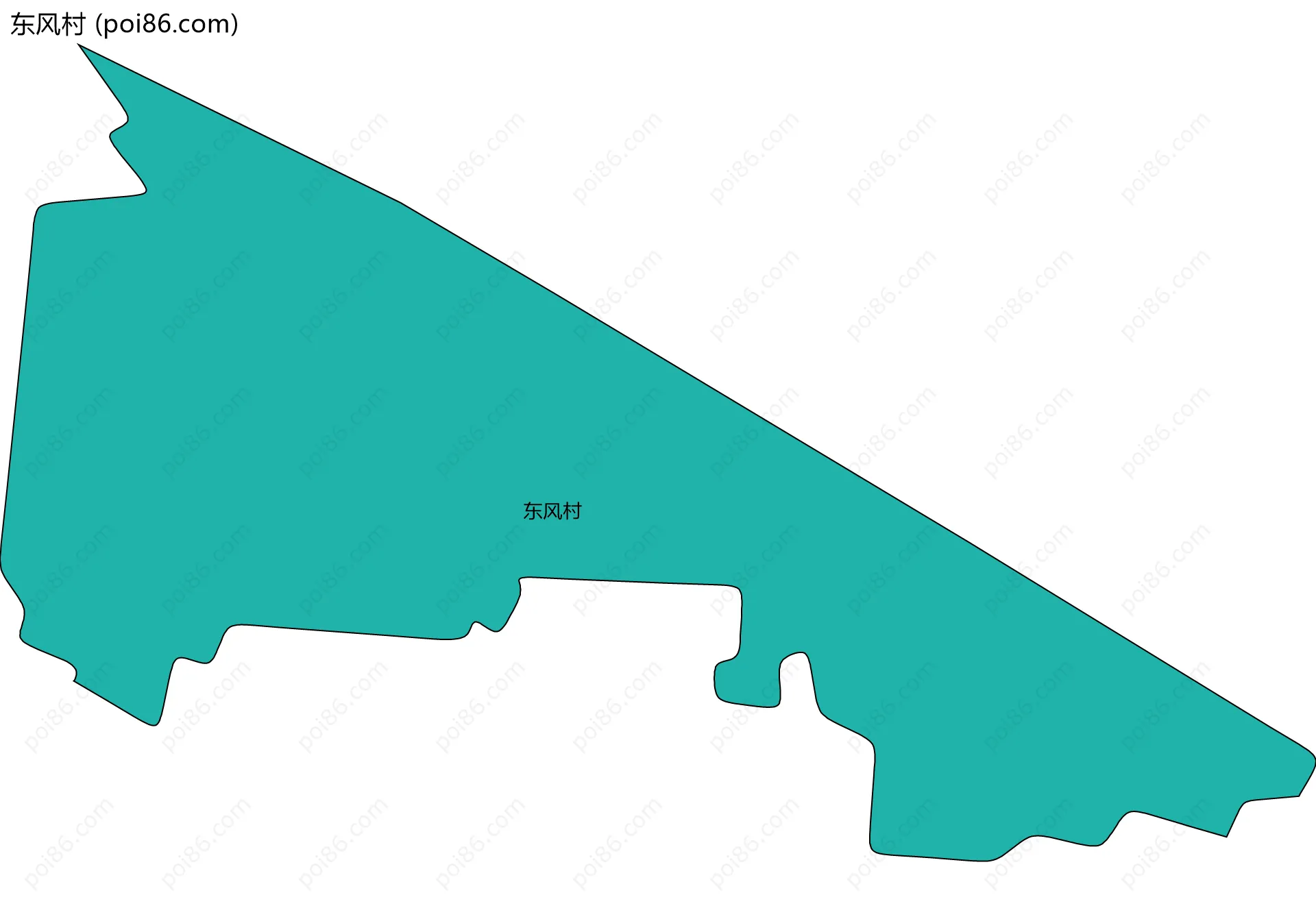 东风村边界地图