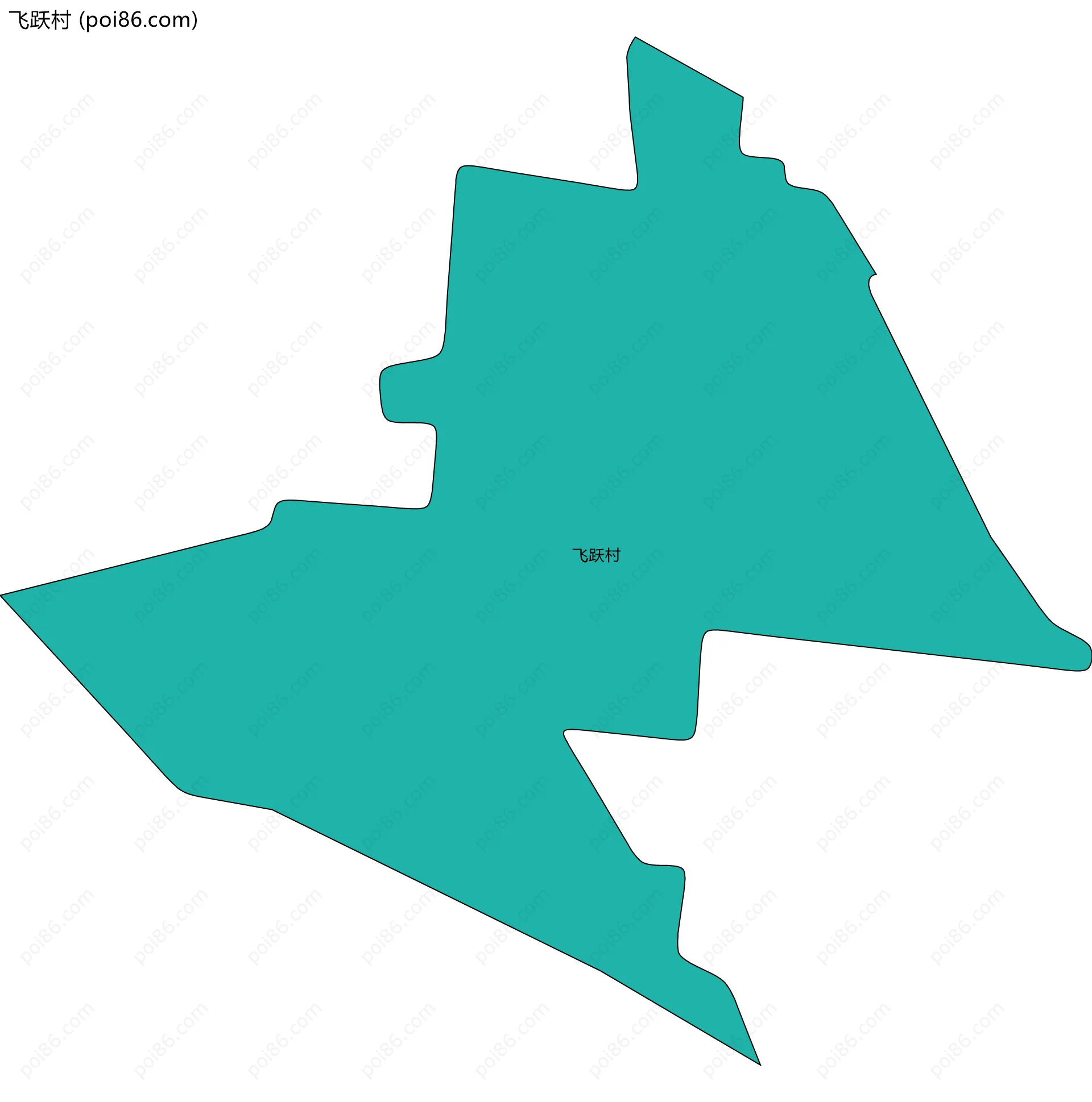 飞跃村边界地图