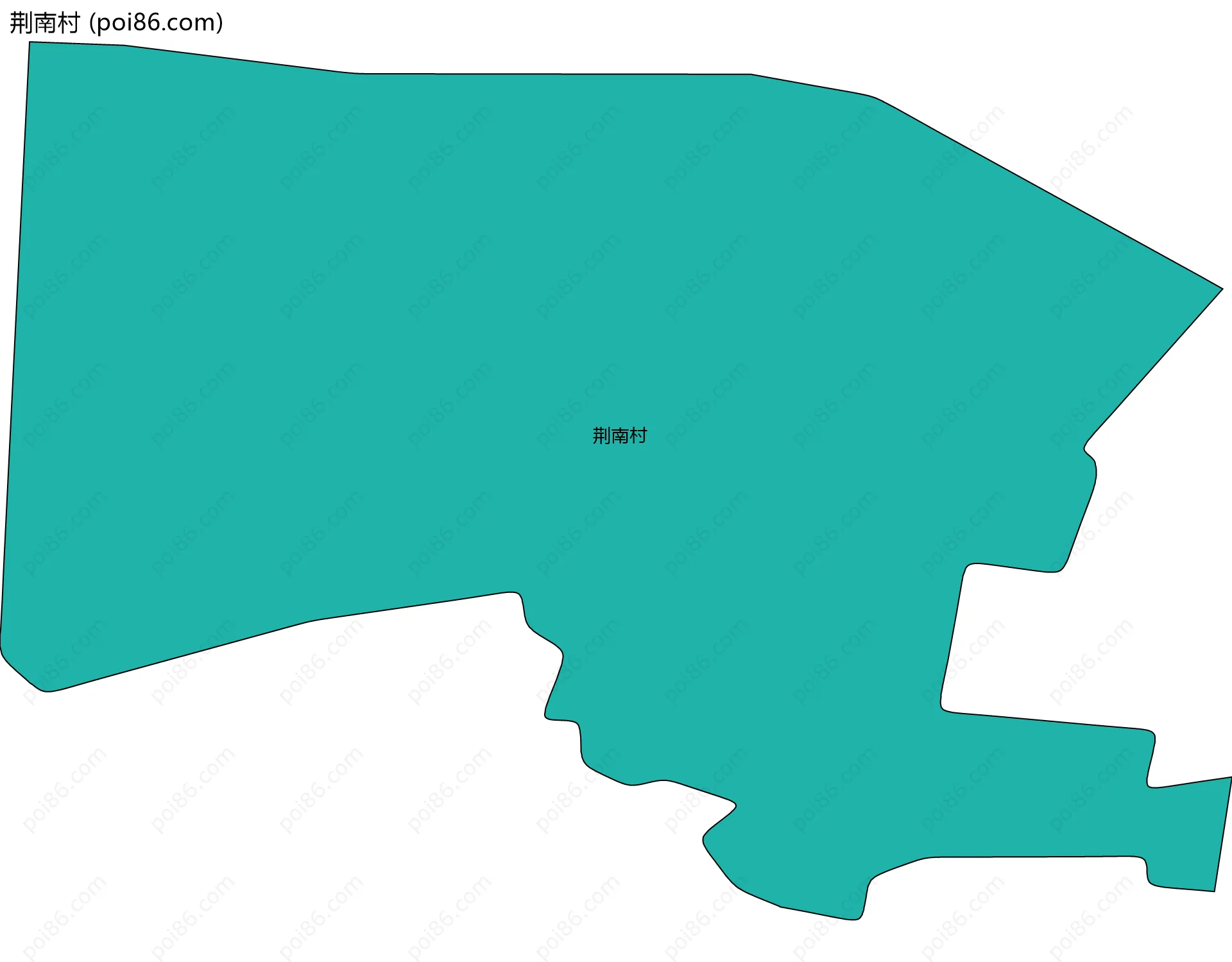 荆南村边界地图