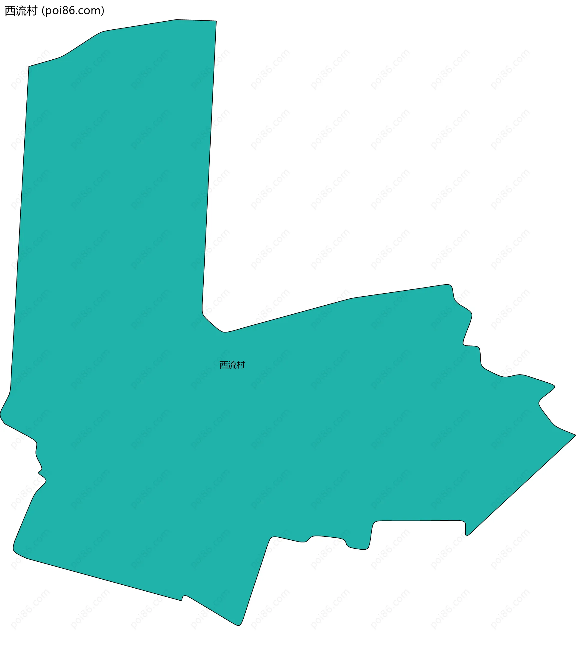 西流村边界地图