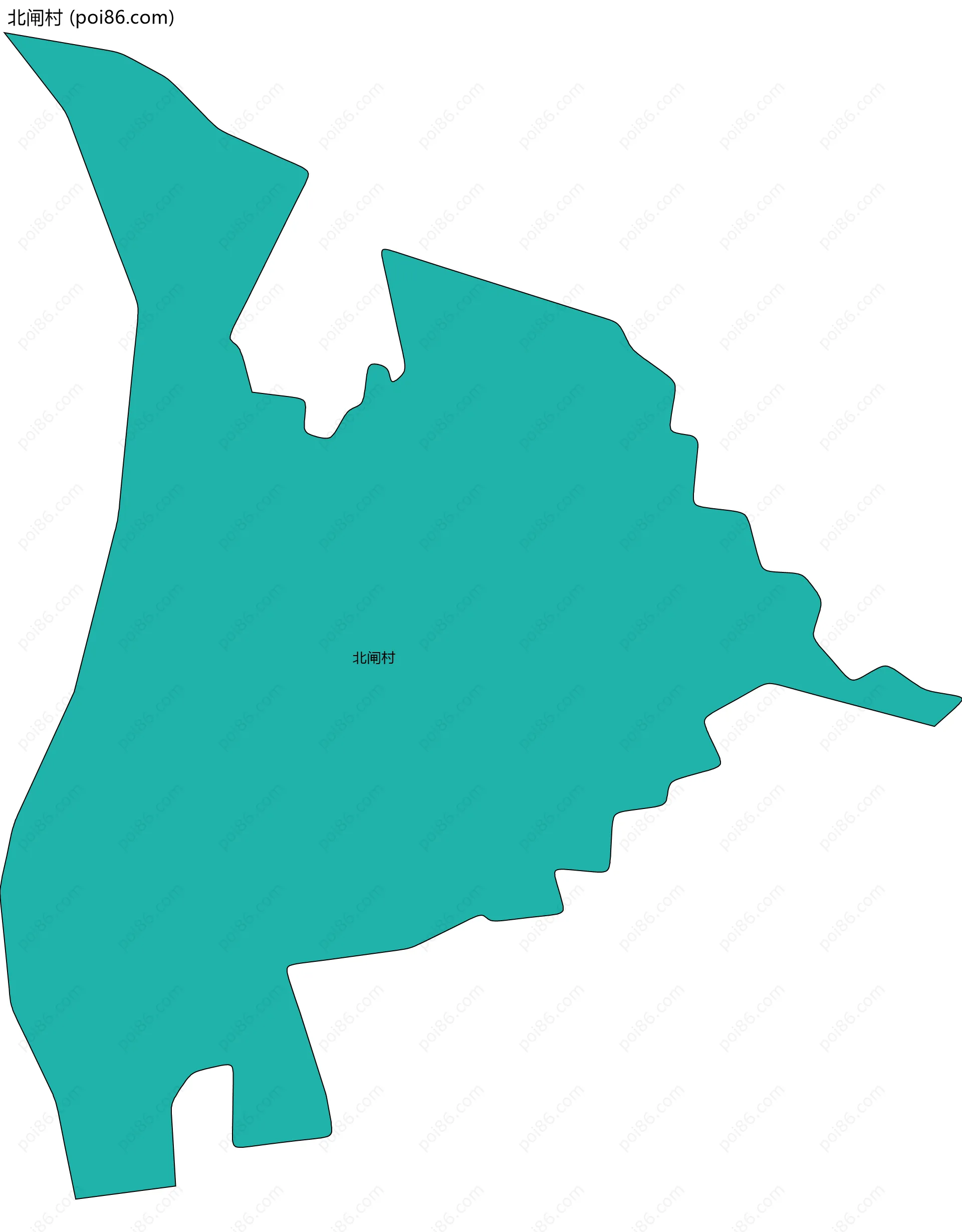 北闸村边界地图