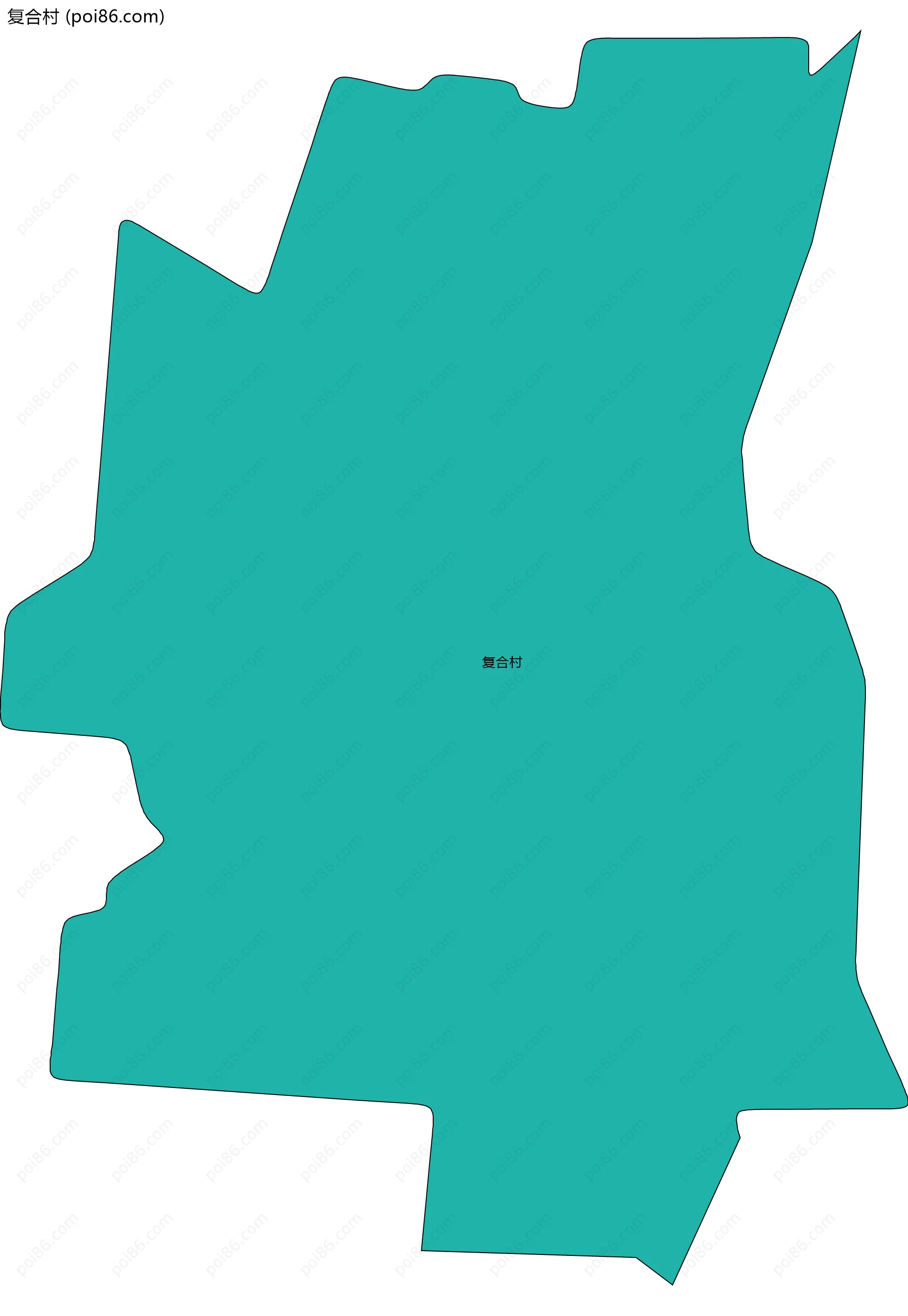 复合村边界地图