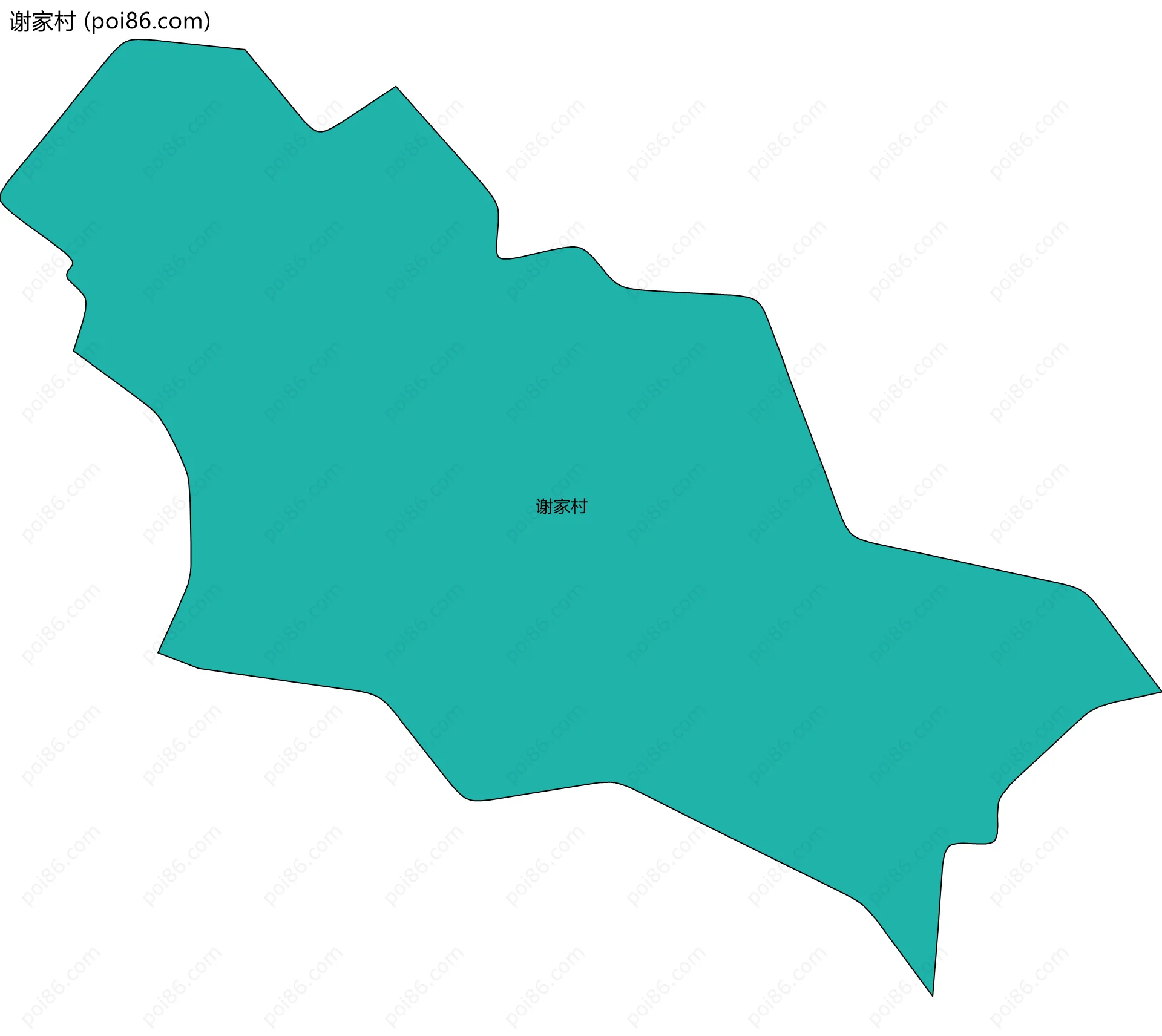 谢家村边界地图