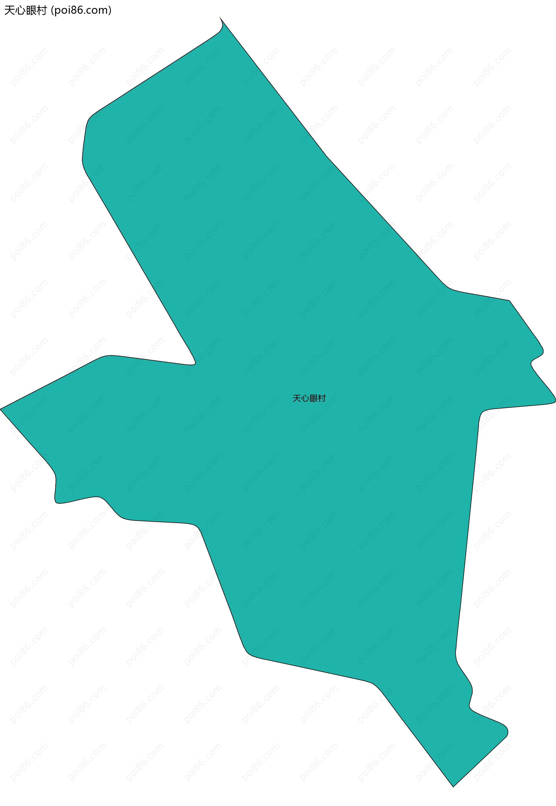 天心眼村边界地图