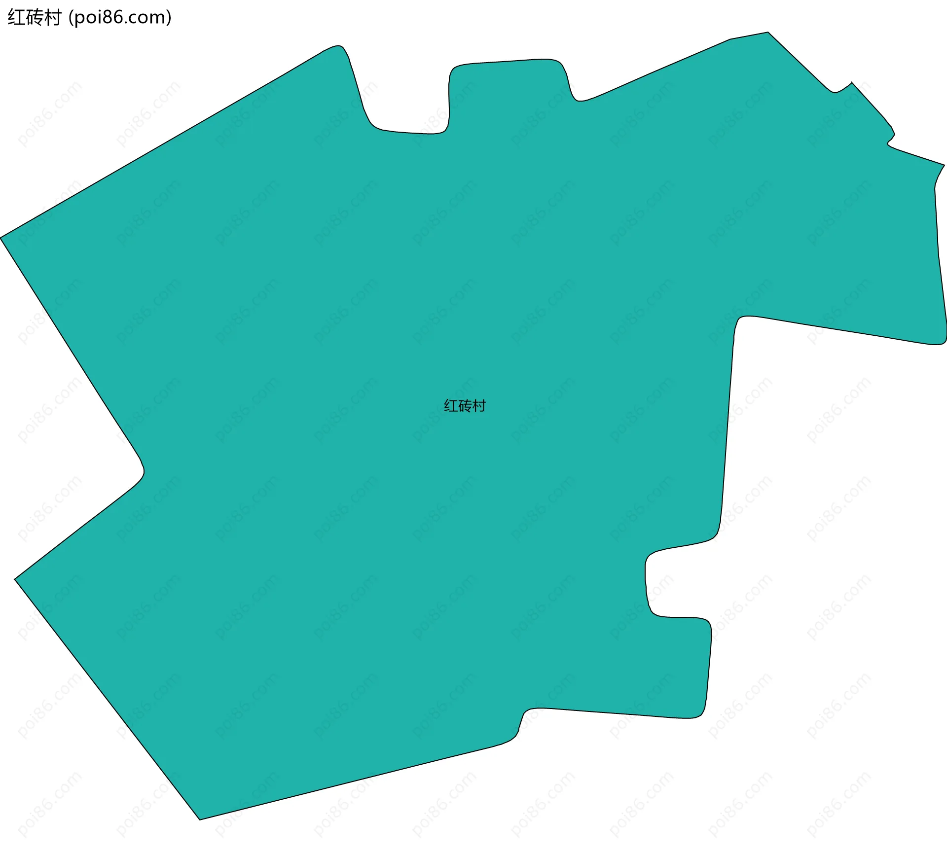 红砖村边界地图
