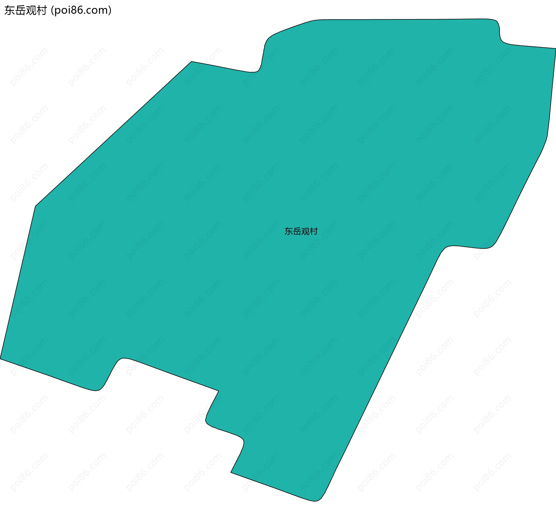 东岳观村边界地图