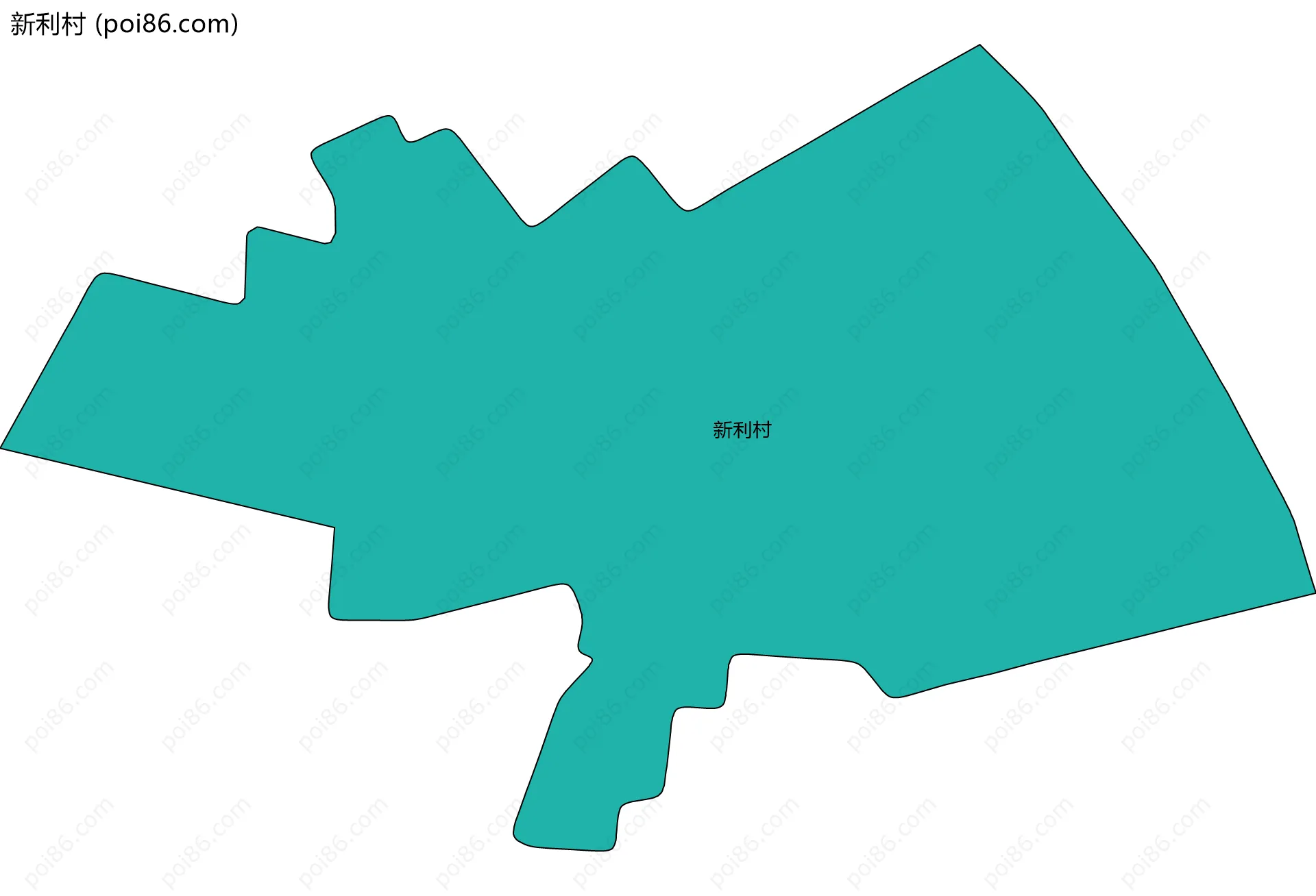 新利村边界地图