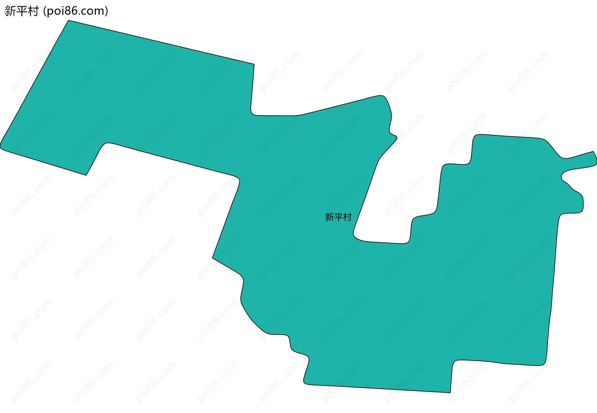 新平村边界地图