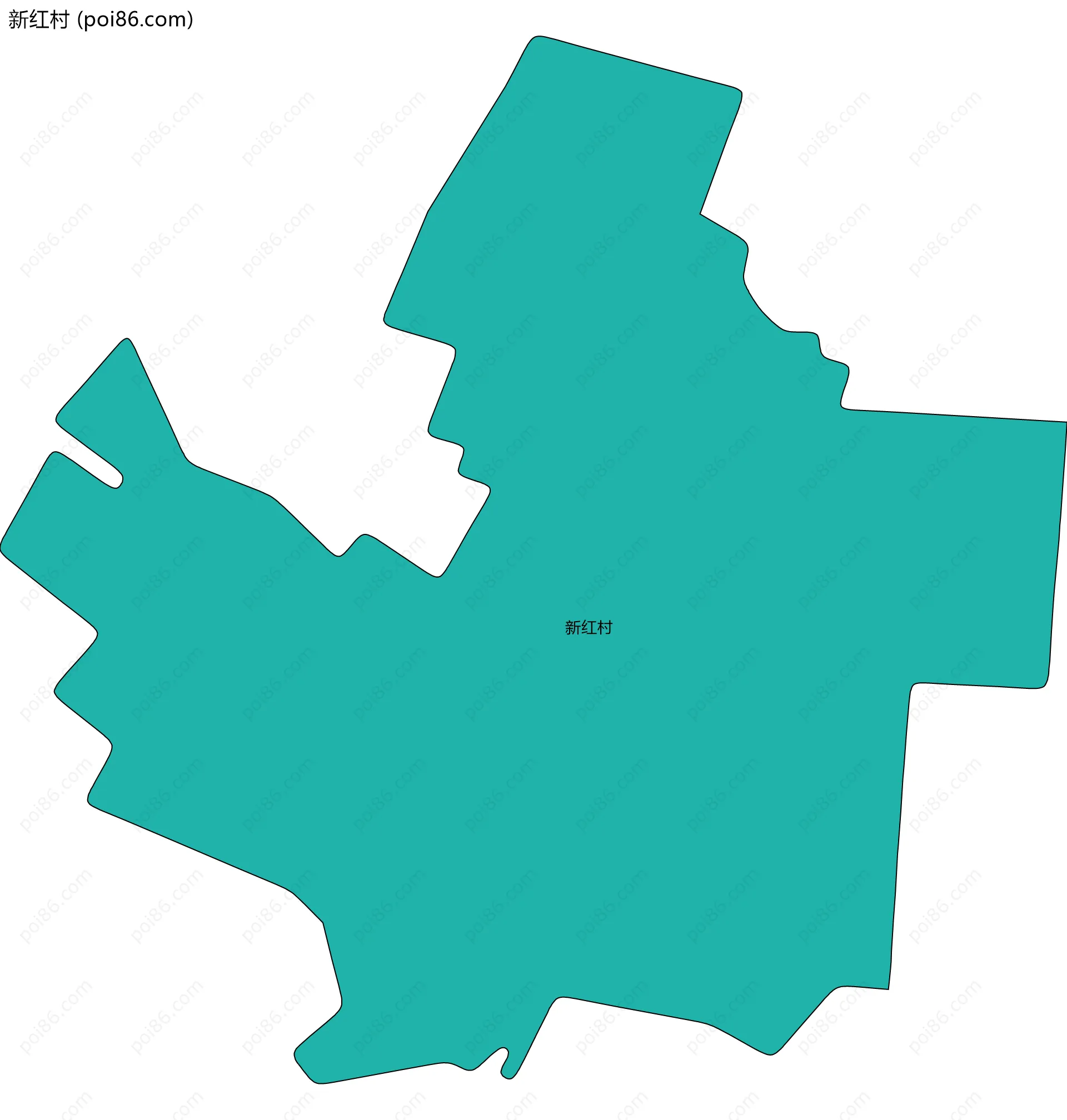 新红村边界地图