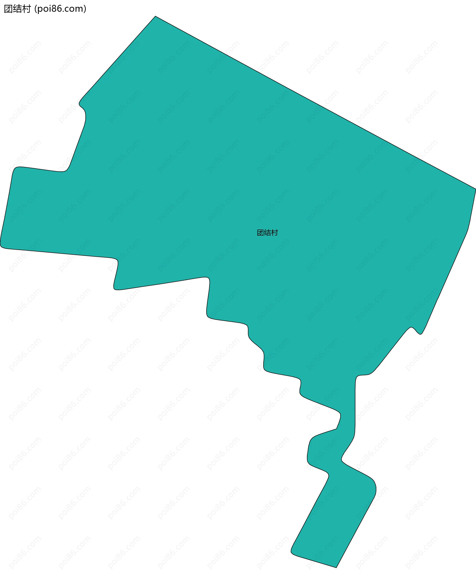 团结村边界地图