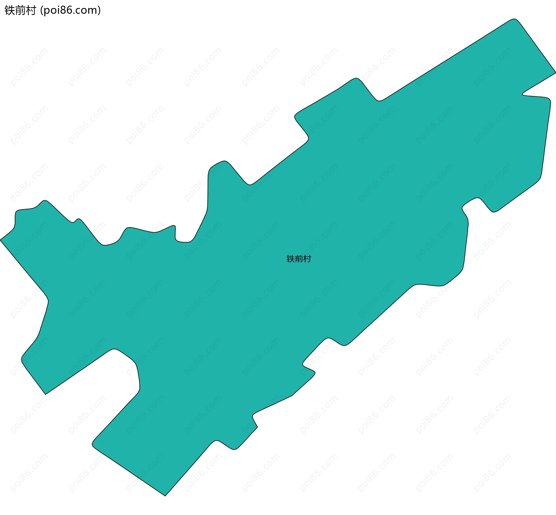 铁前村边界地图