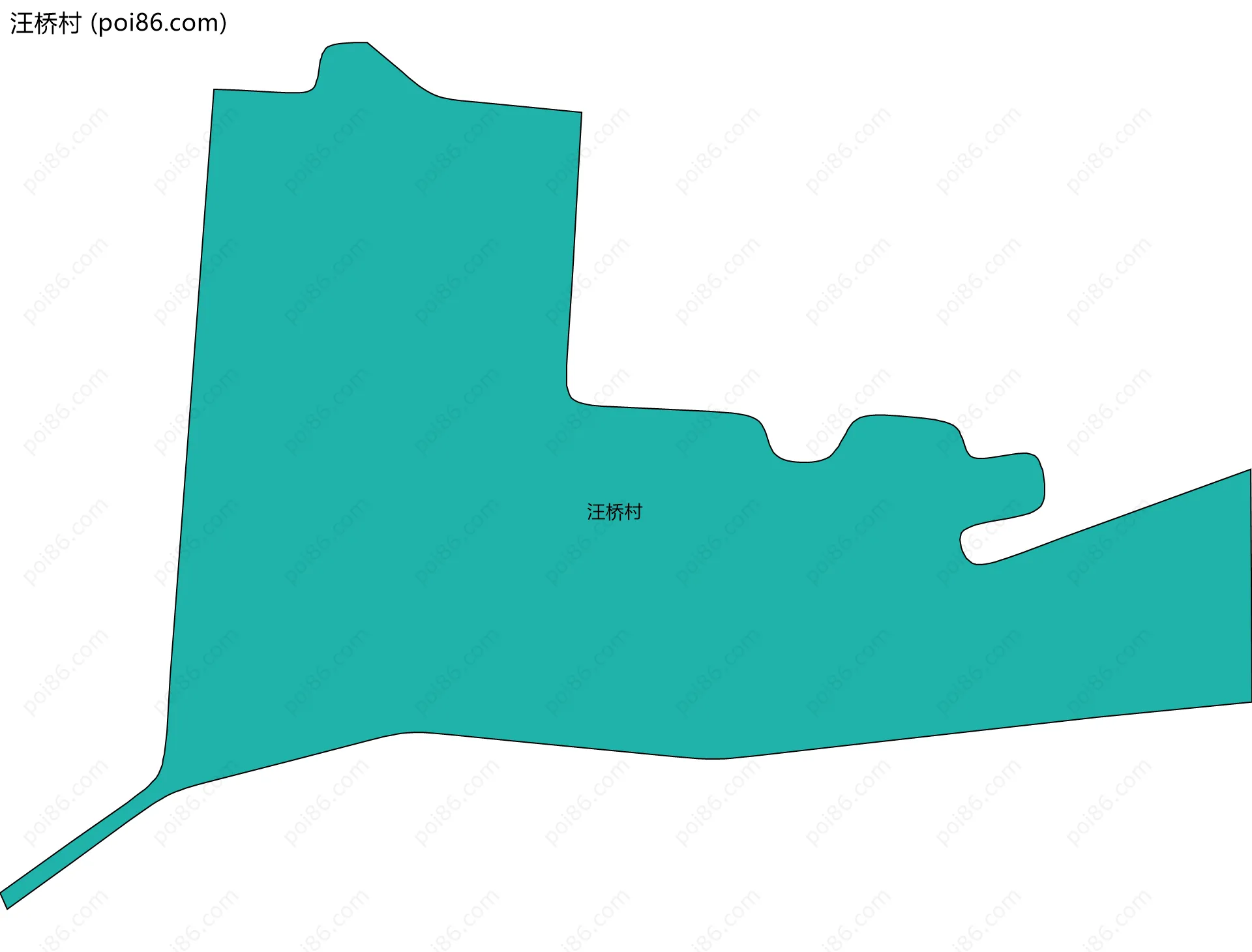 汪桥村边界地图