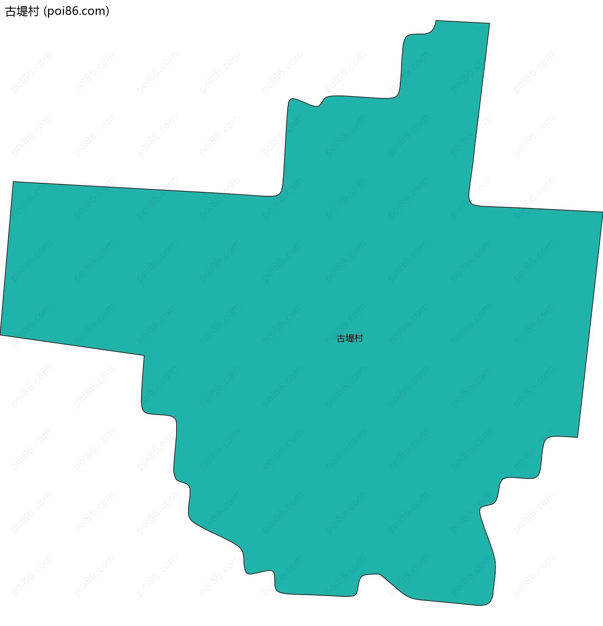 古堤村边界地图