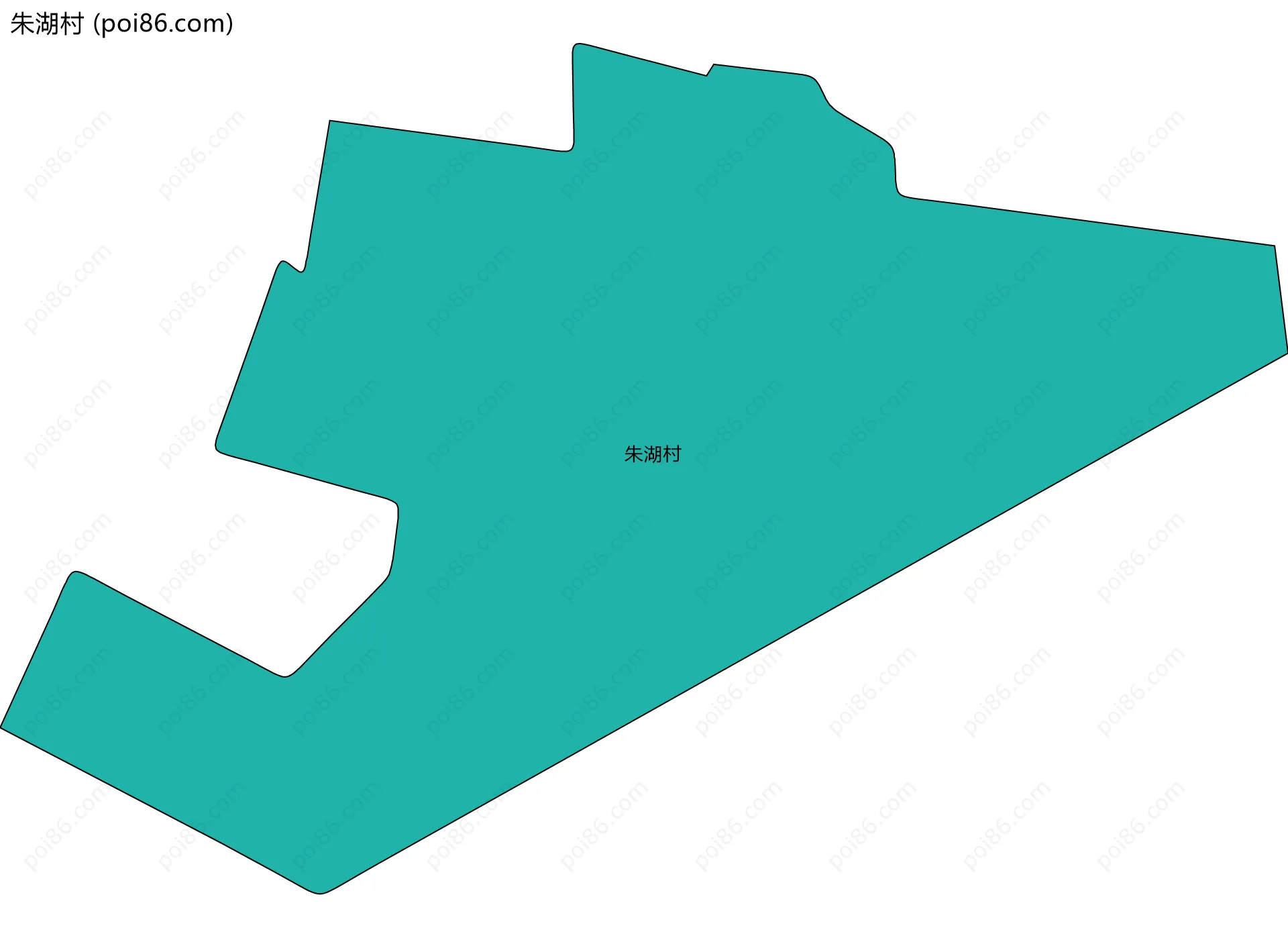 朱湖村边界地图