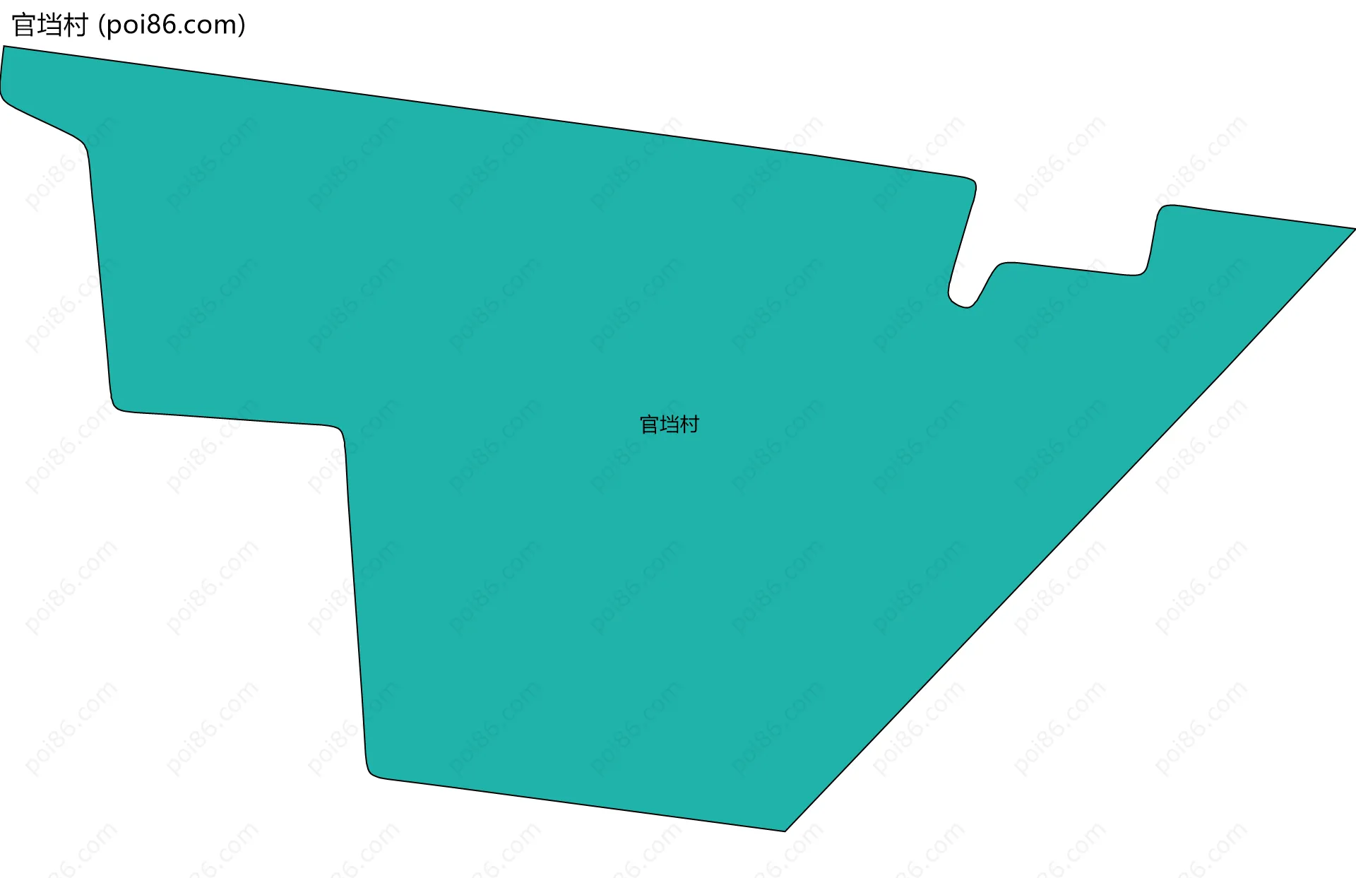 官垱村边界地图