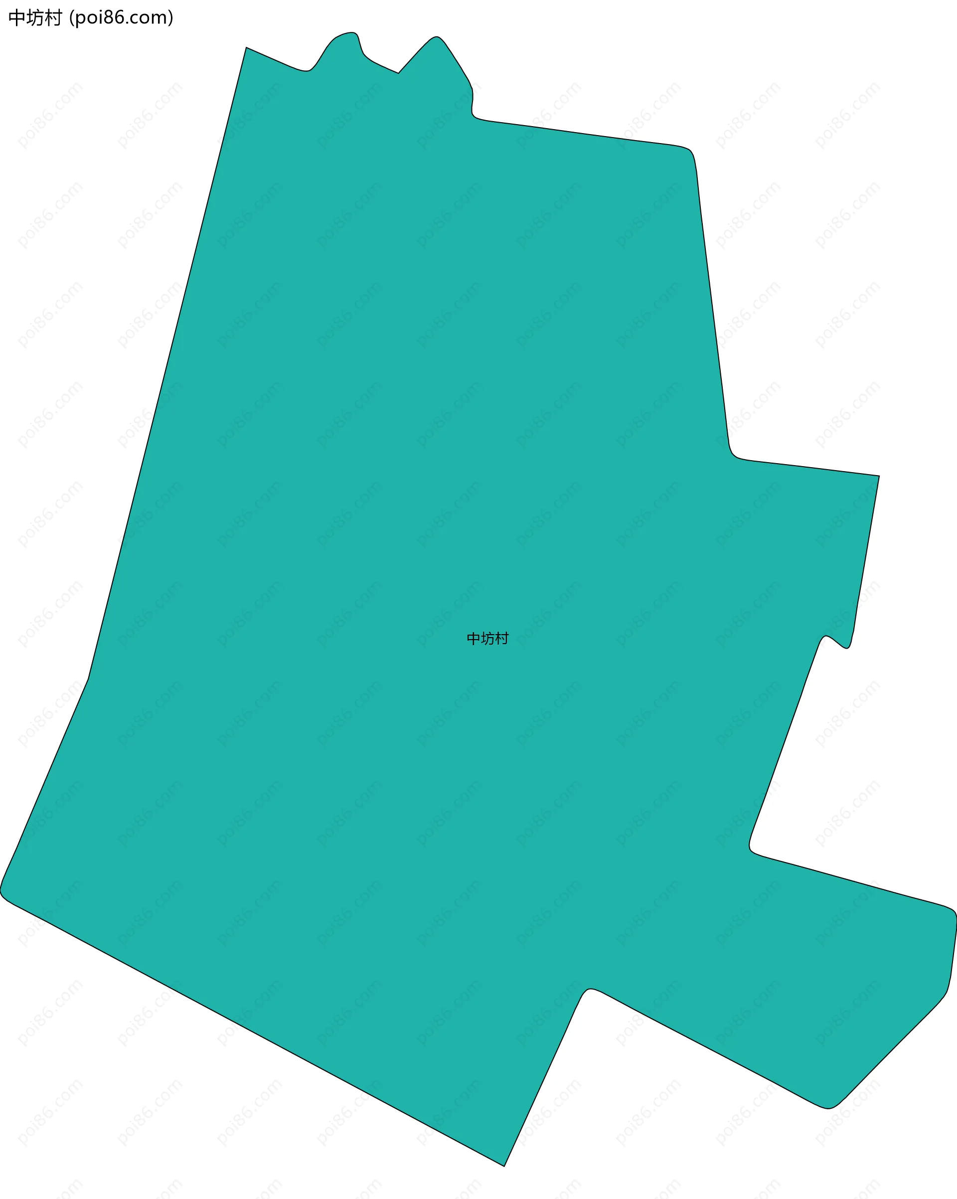 中坊村边界地图