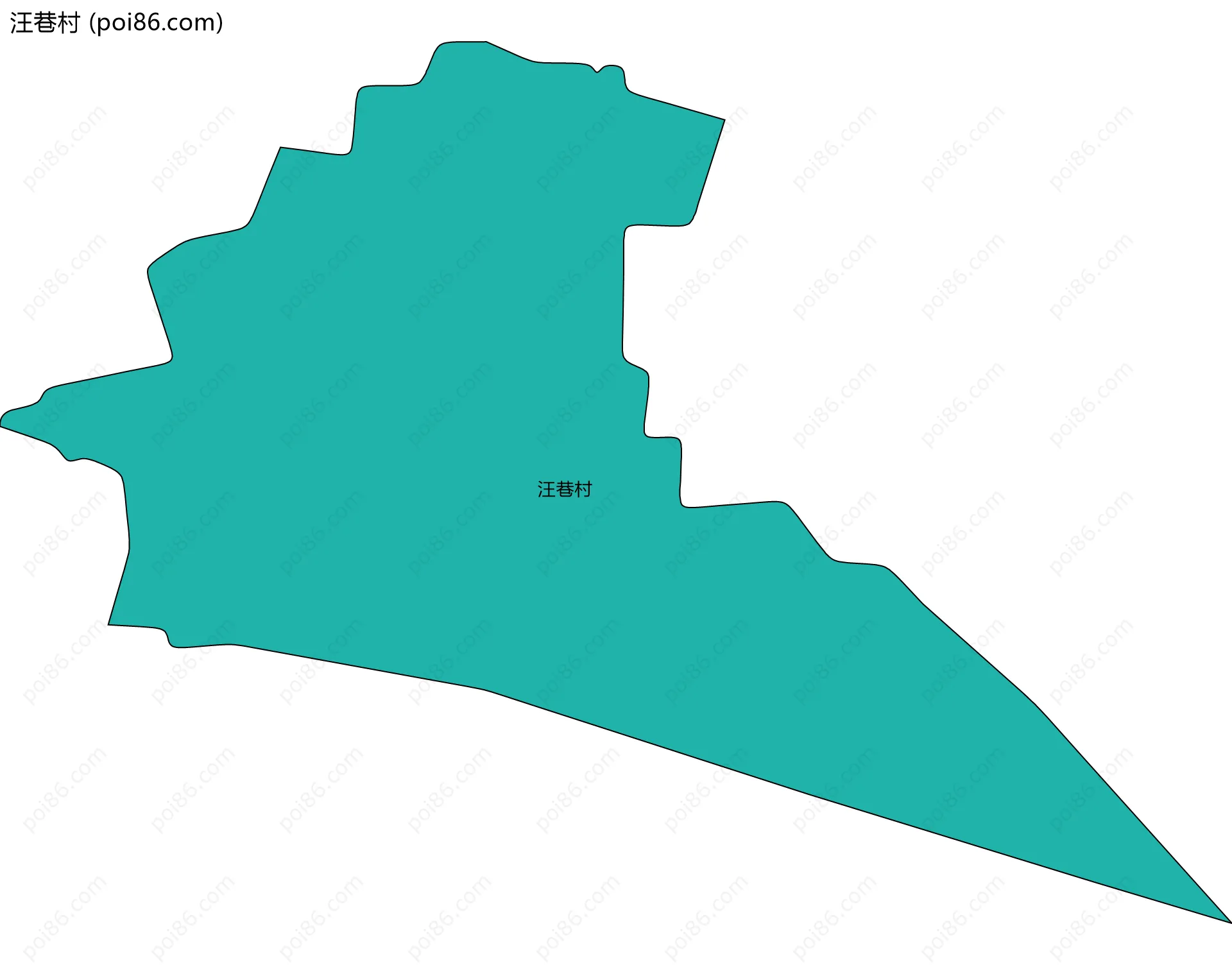 汪巷村边界地图