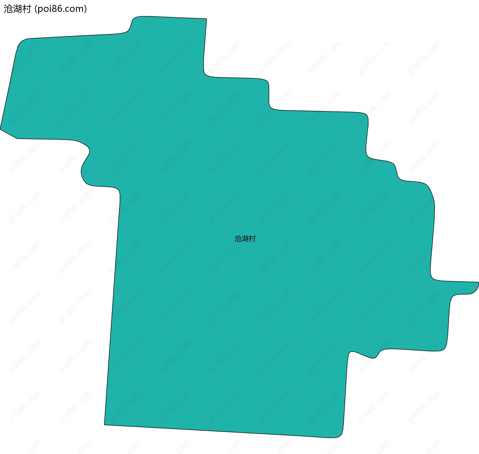 沧湖村边界地图