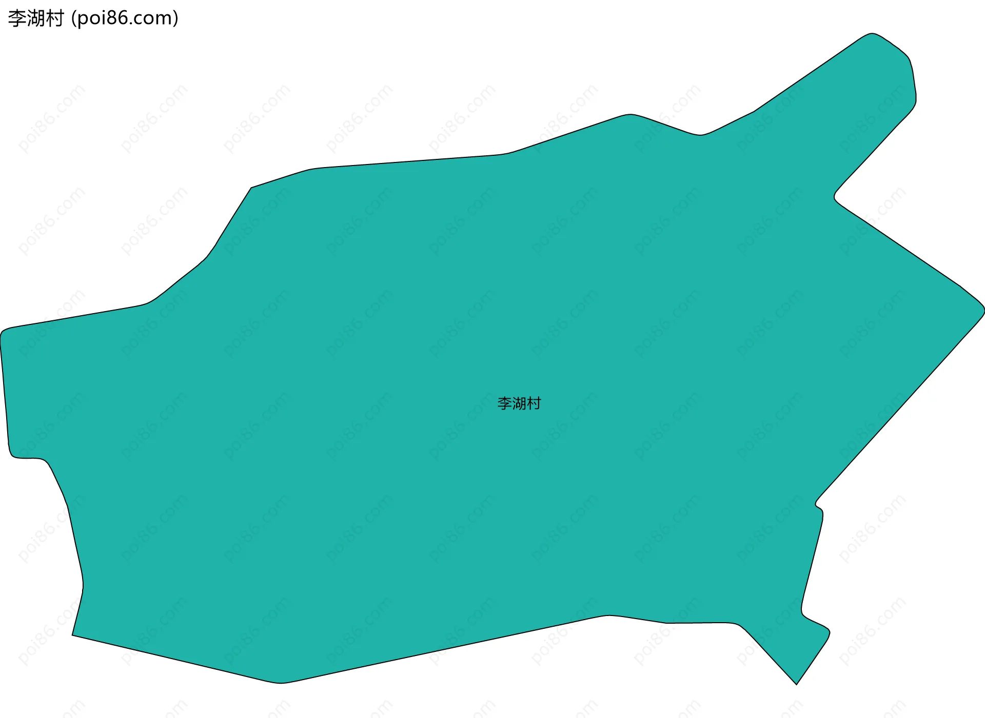 李湖村边界地图
