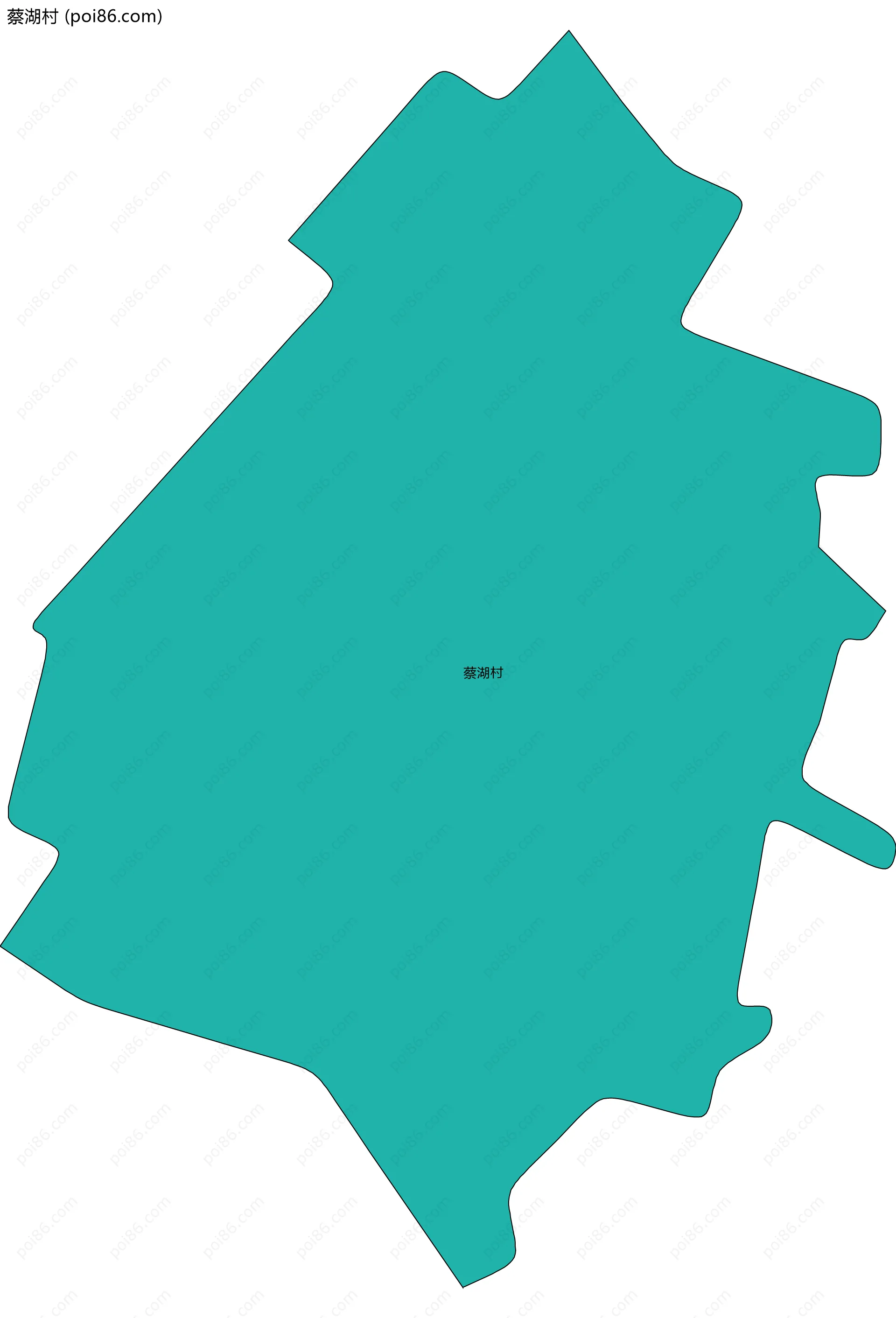 蔡湖村边界地图