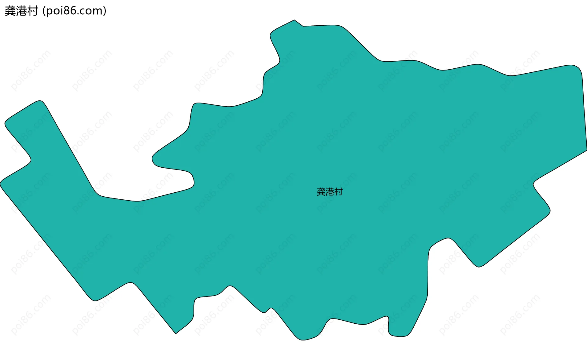 龚港村边界地图