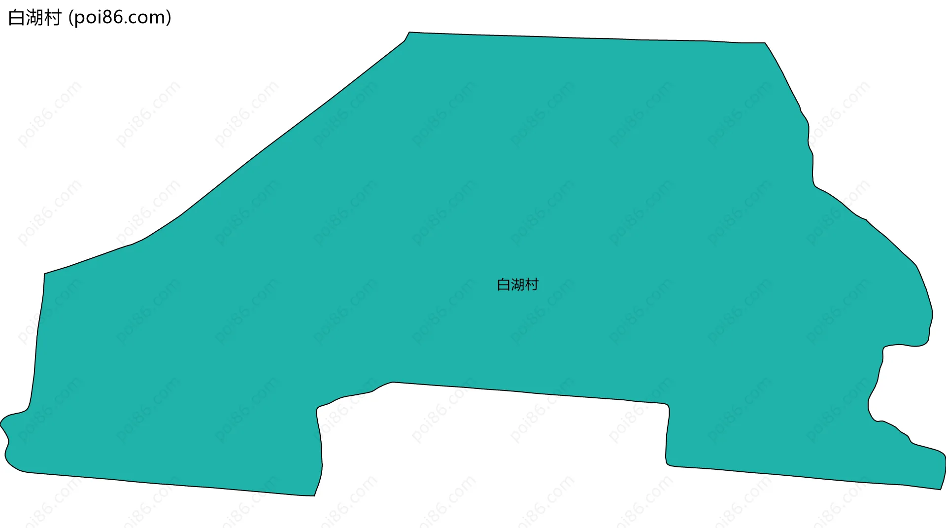 白湖村边界地图