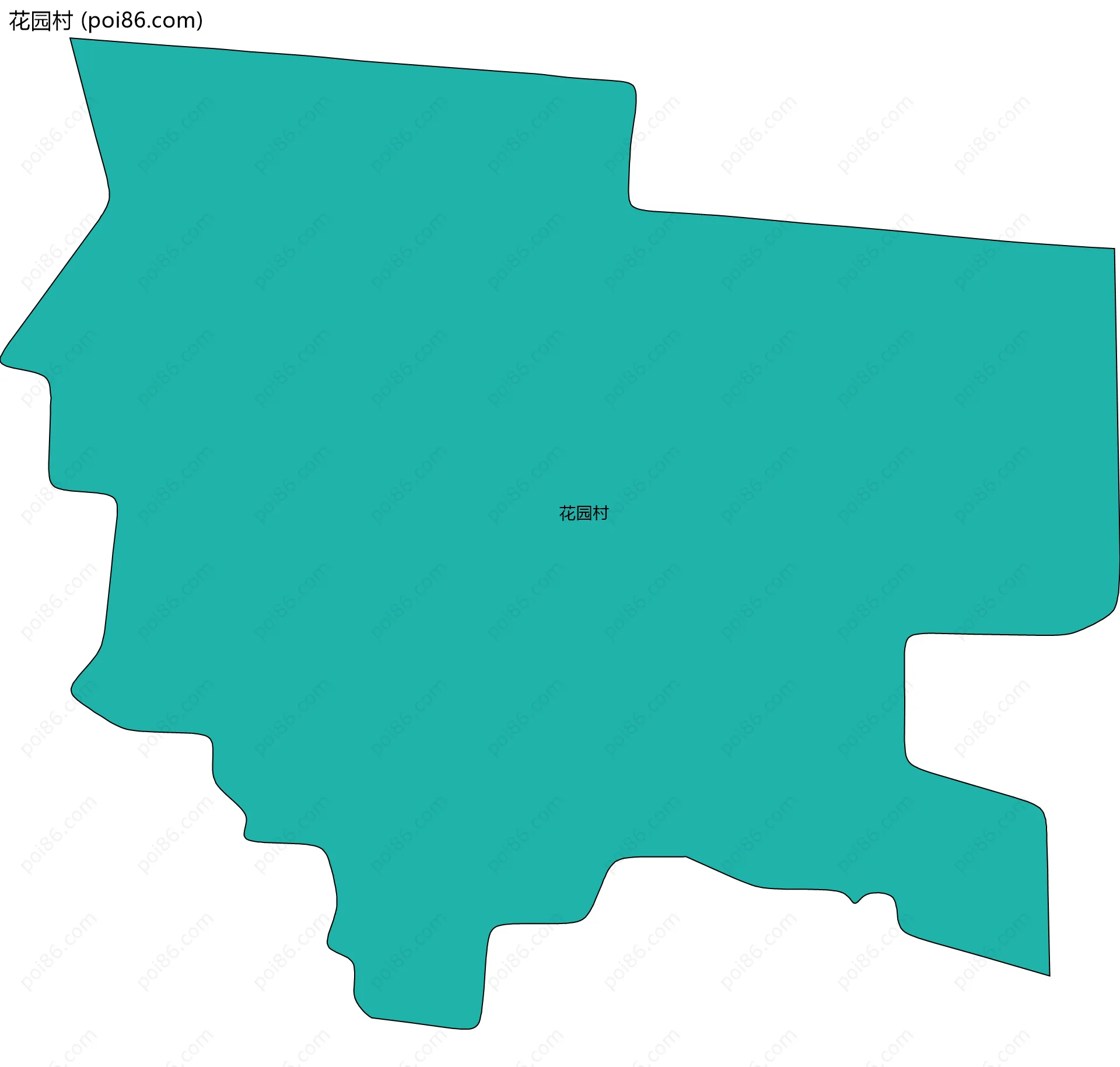 花园村边界地图