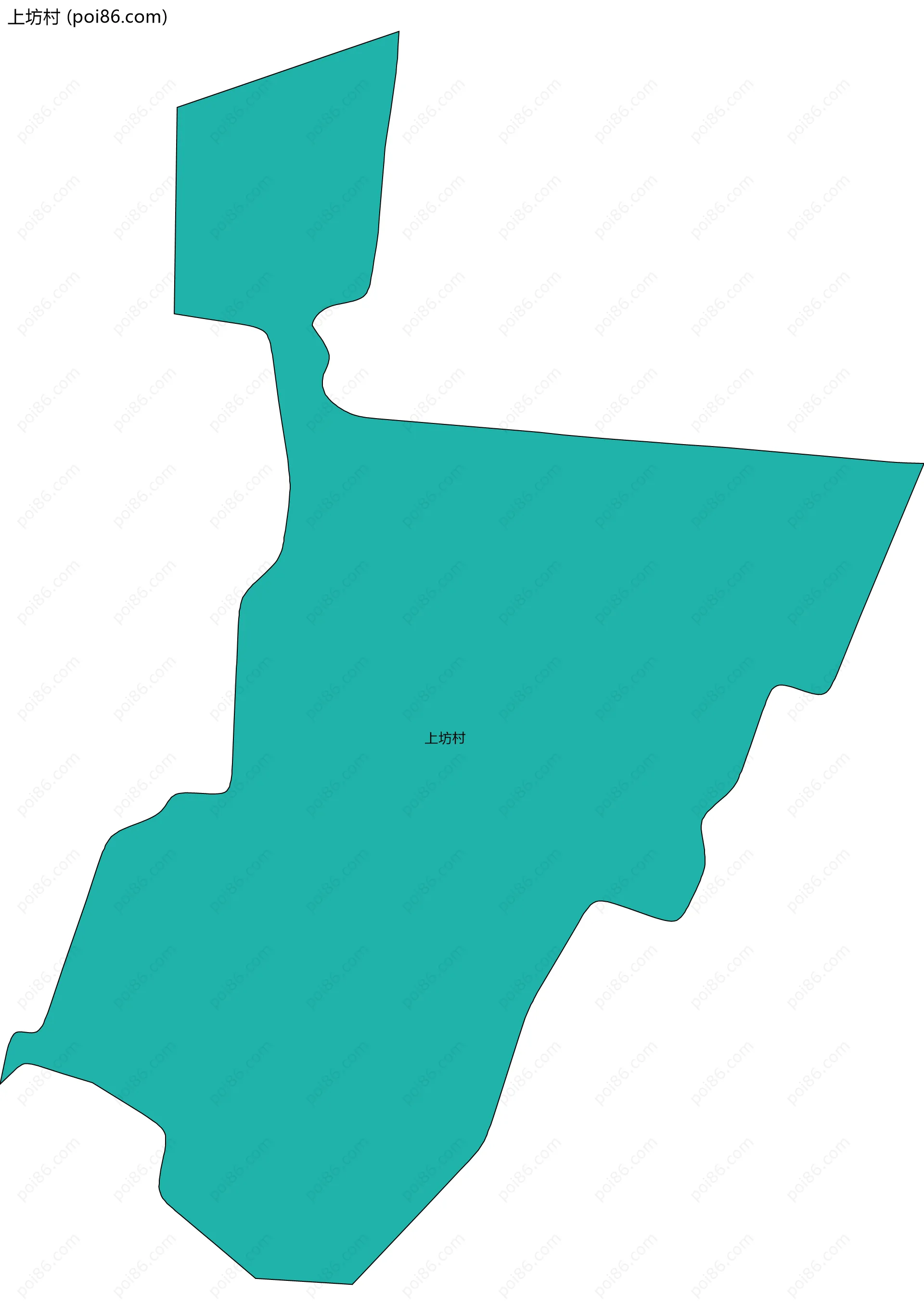 上坊村边界地图