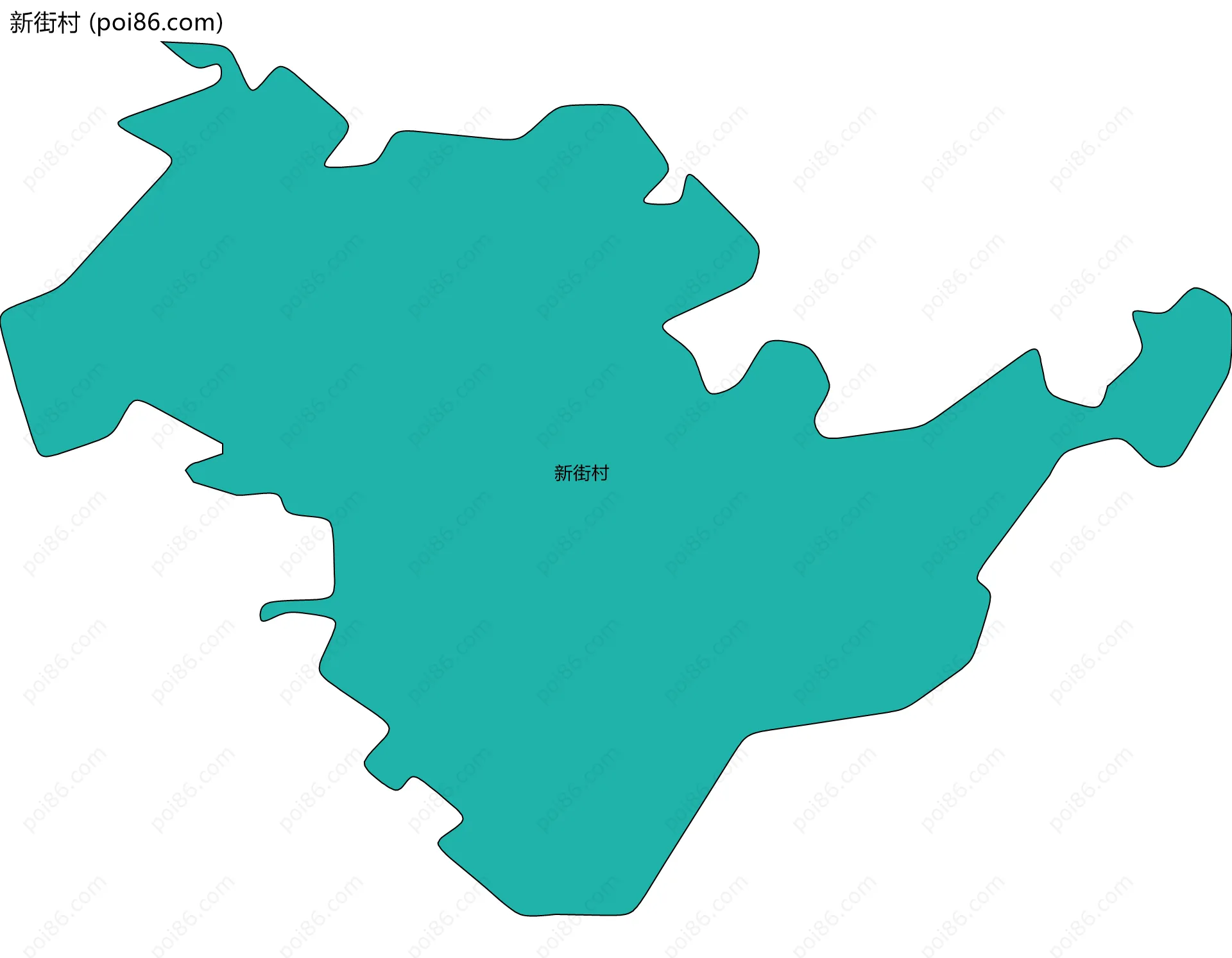 新街村边界地图