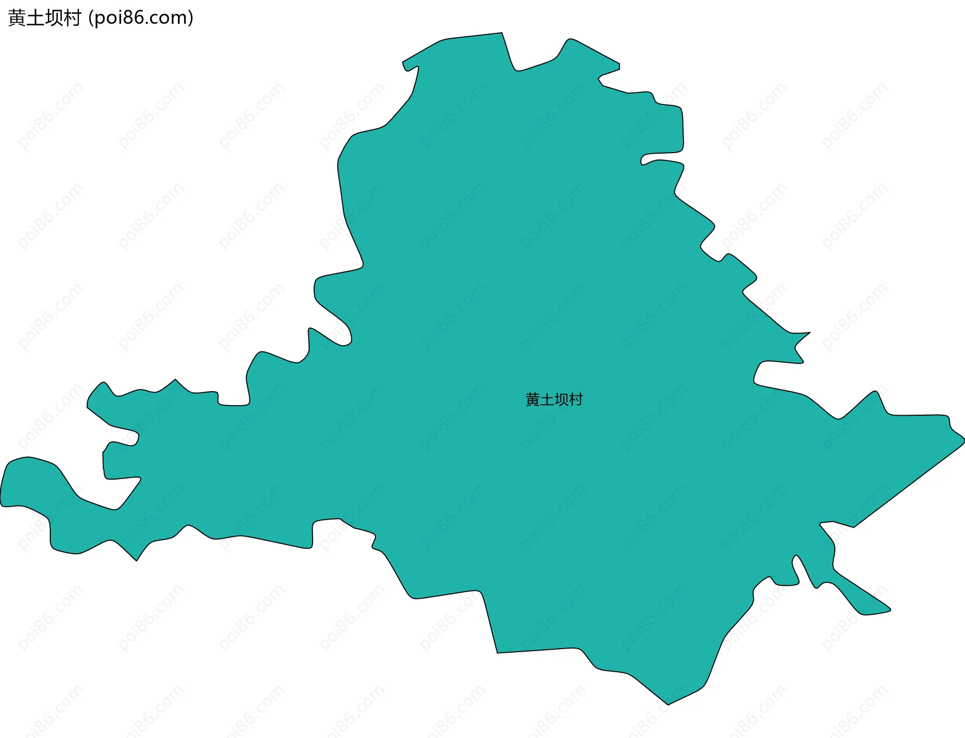 黄土坝村边界地图