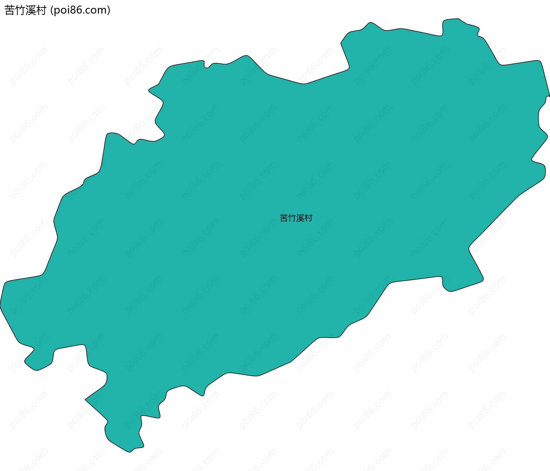 苦竹溪村边界地图