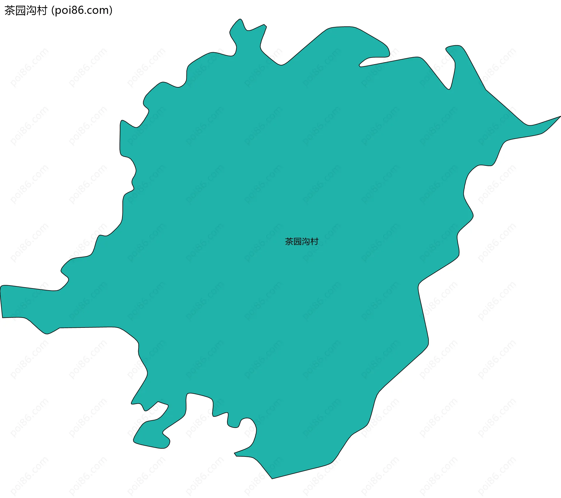 茶园沟村边界地图