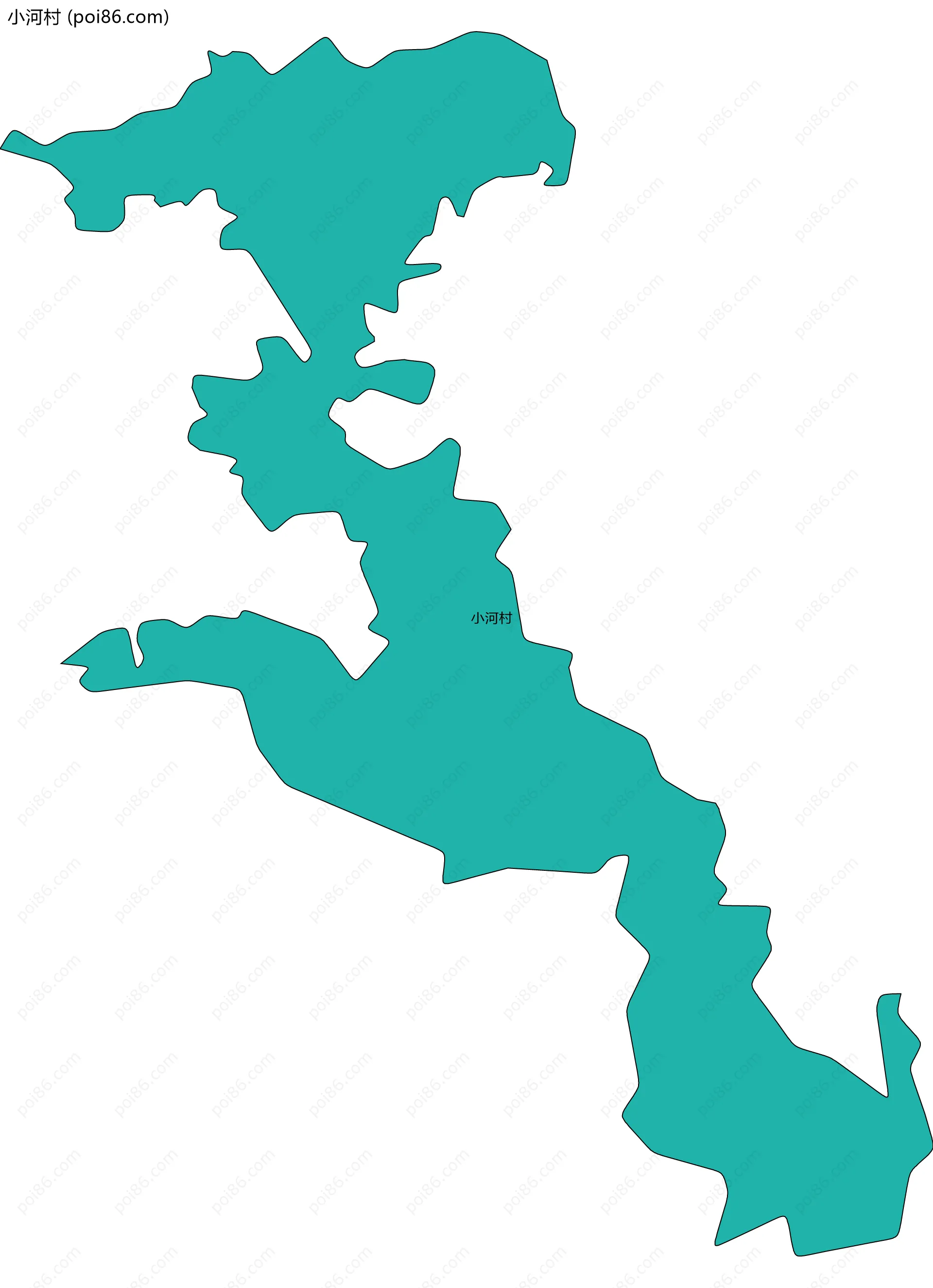 小河村边界地图