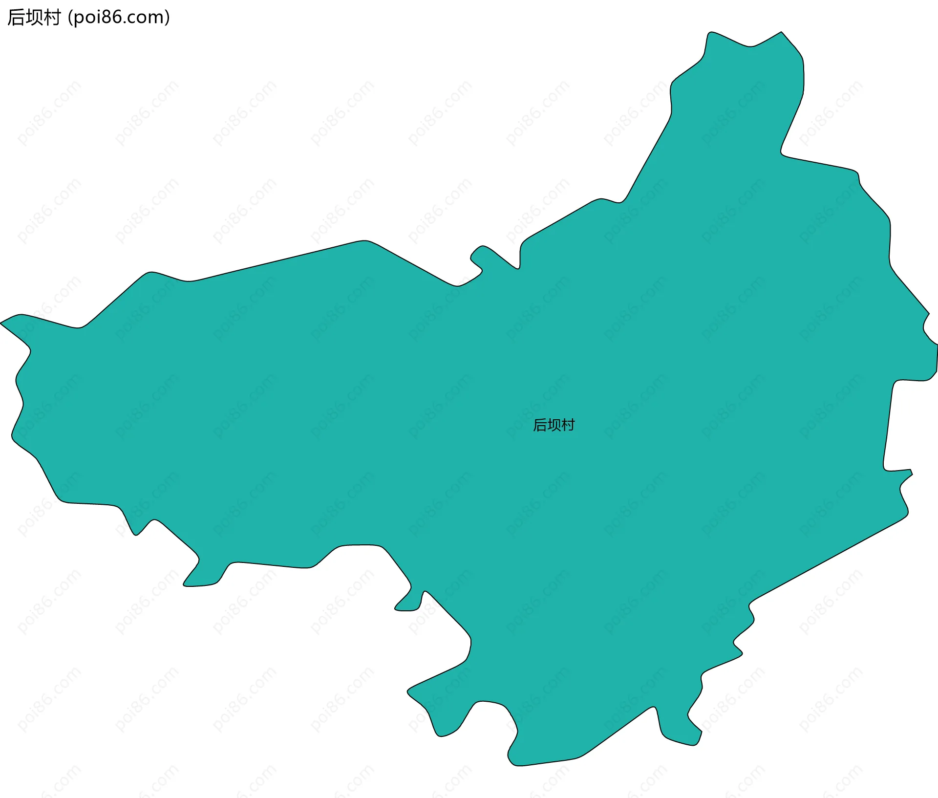 后坝村边界地图