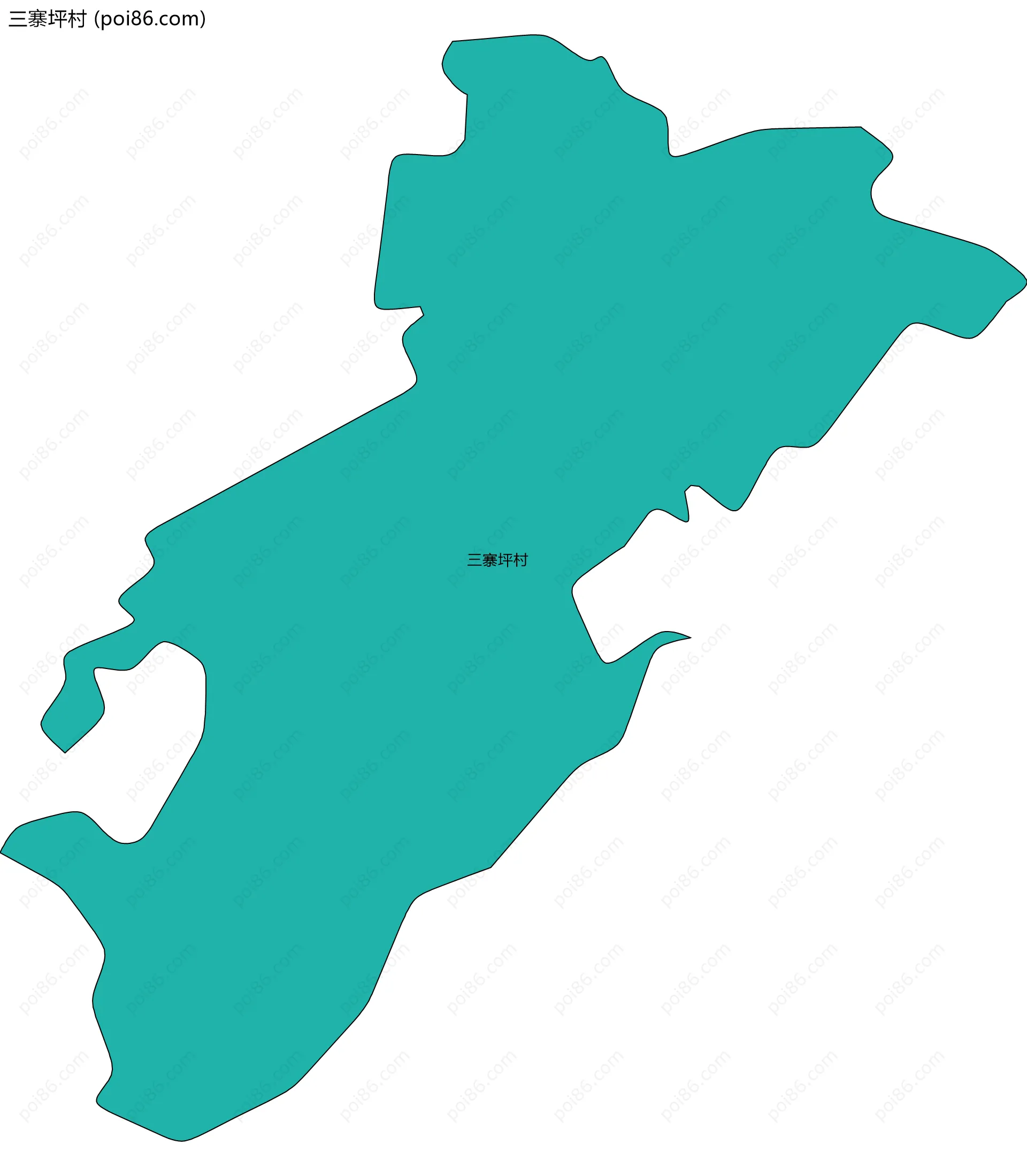 三寨坪村边界地图