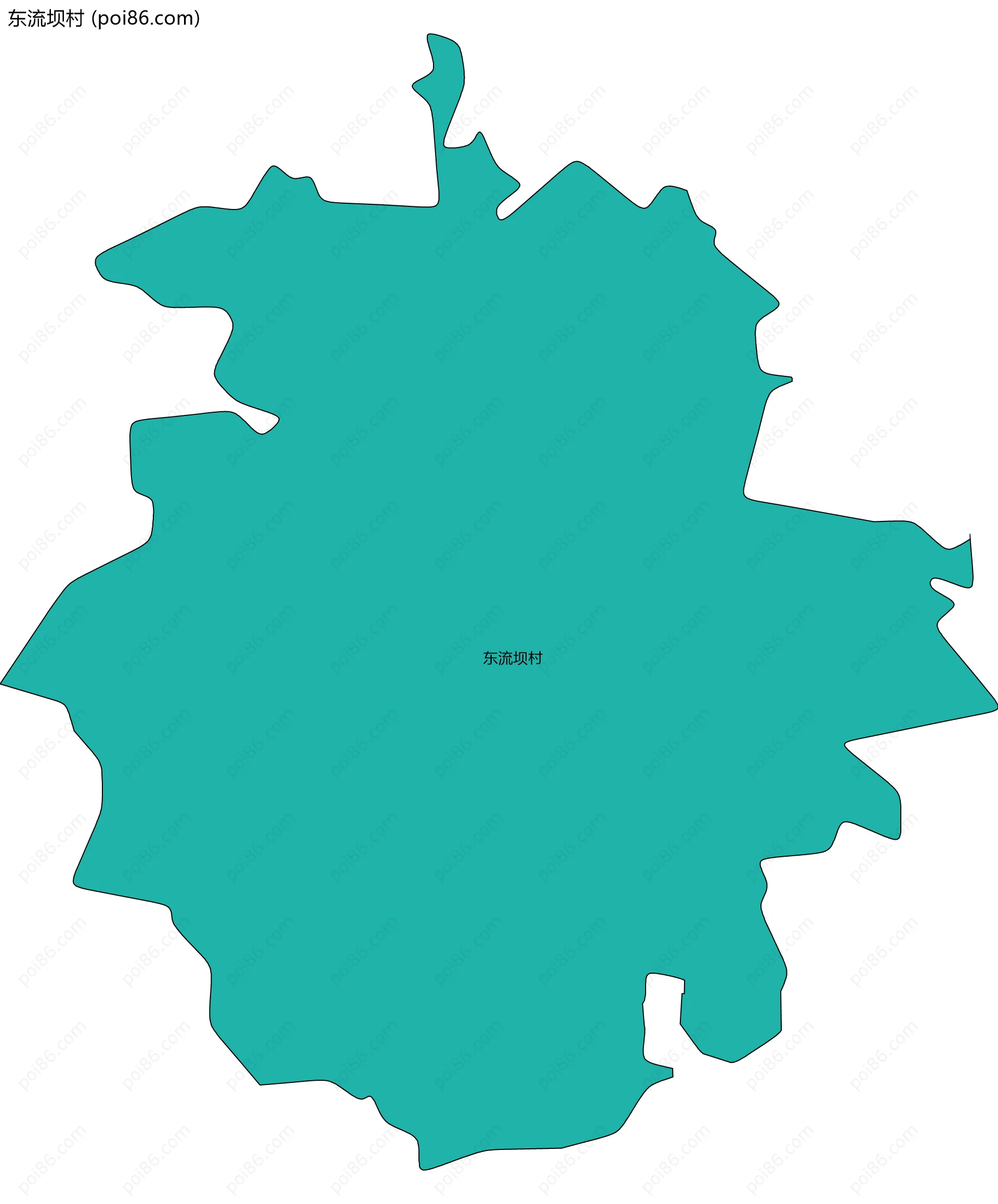 东流坝村边界地图