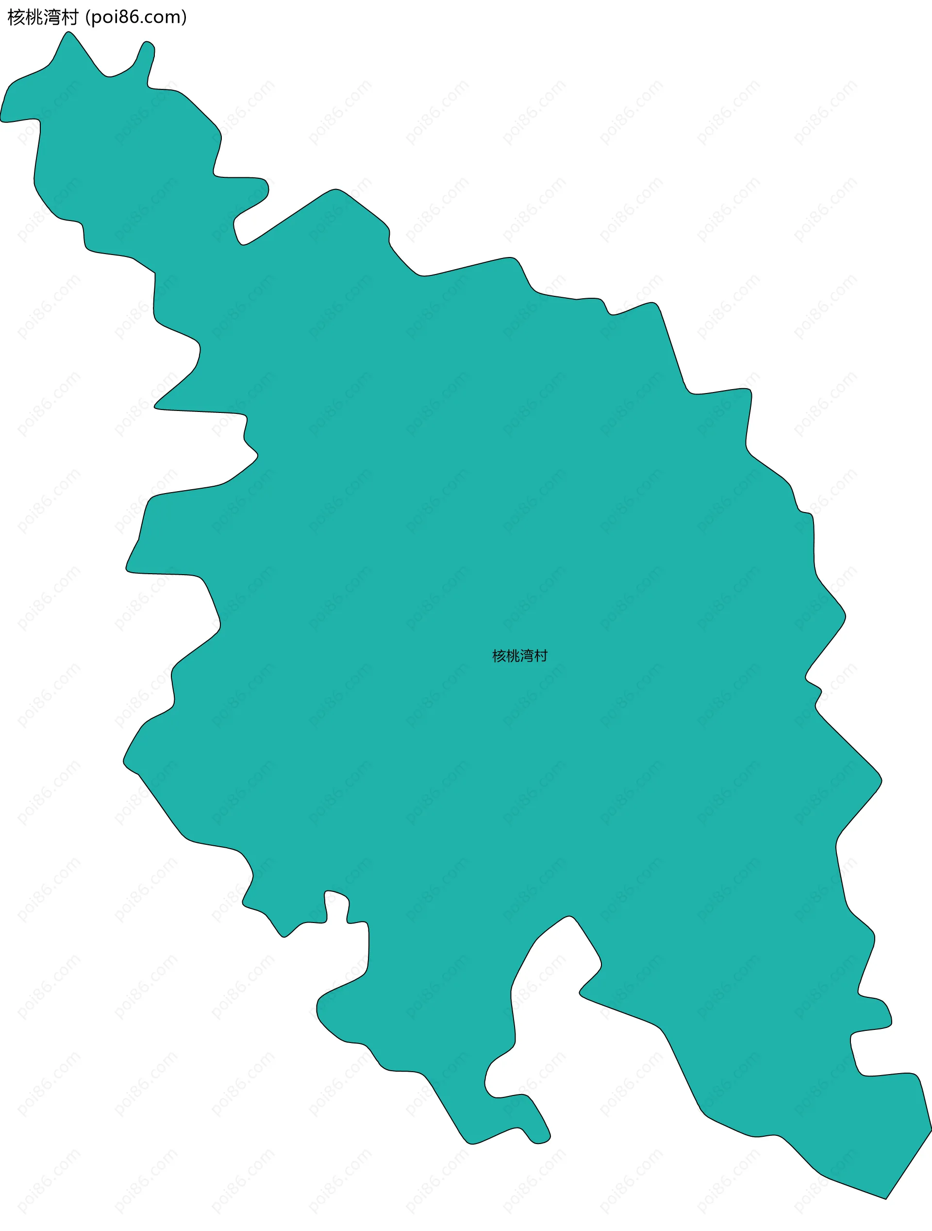 核桃湾村边界地图