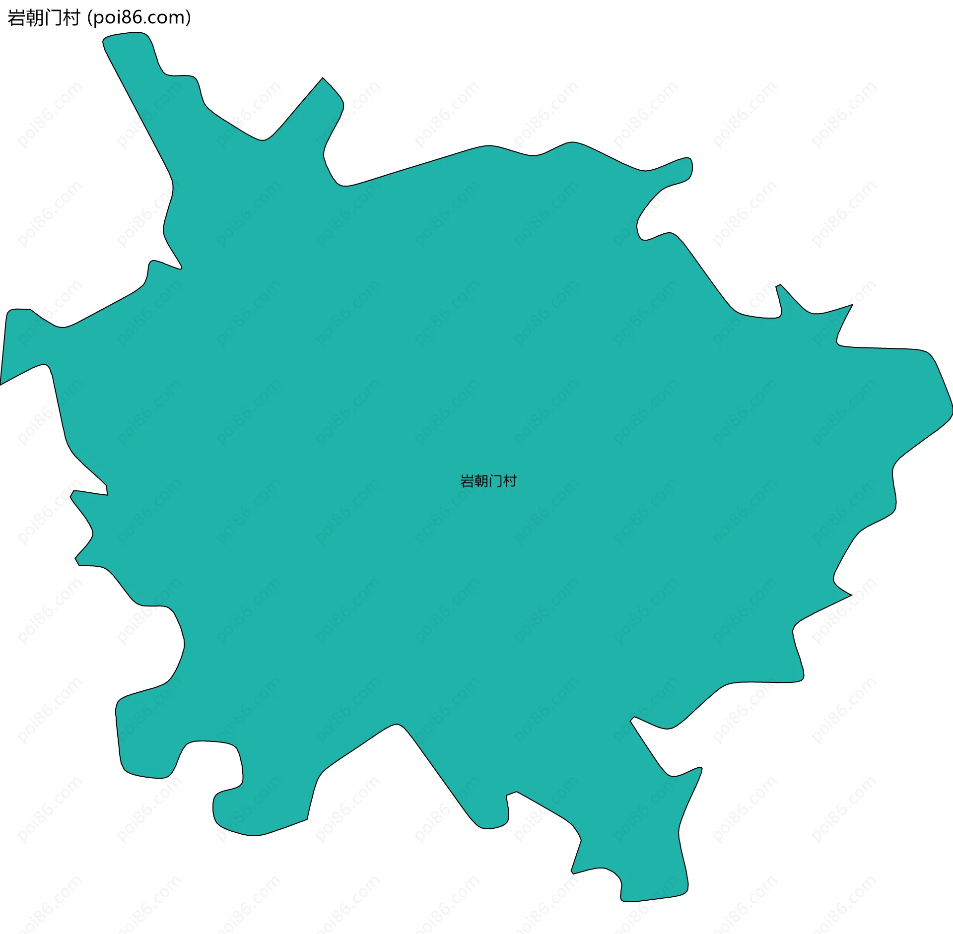 岩朝门村边界地图