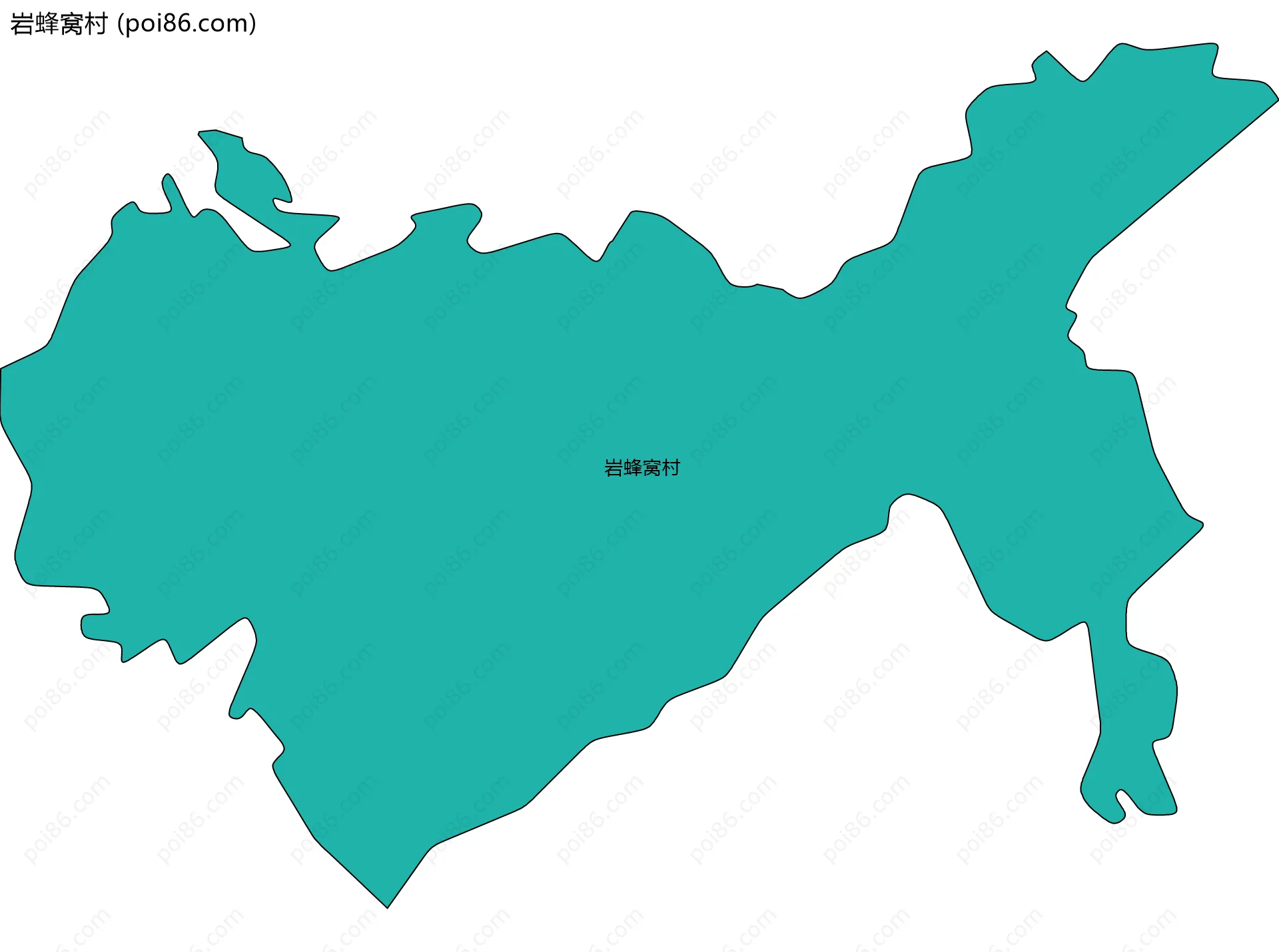 岩蜂窝村边界地图