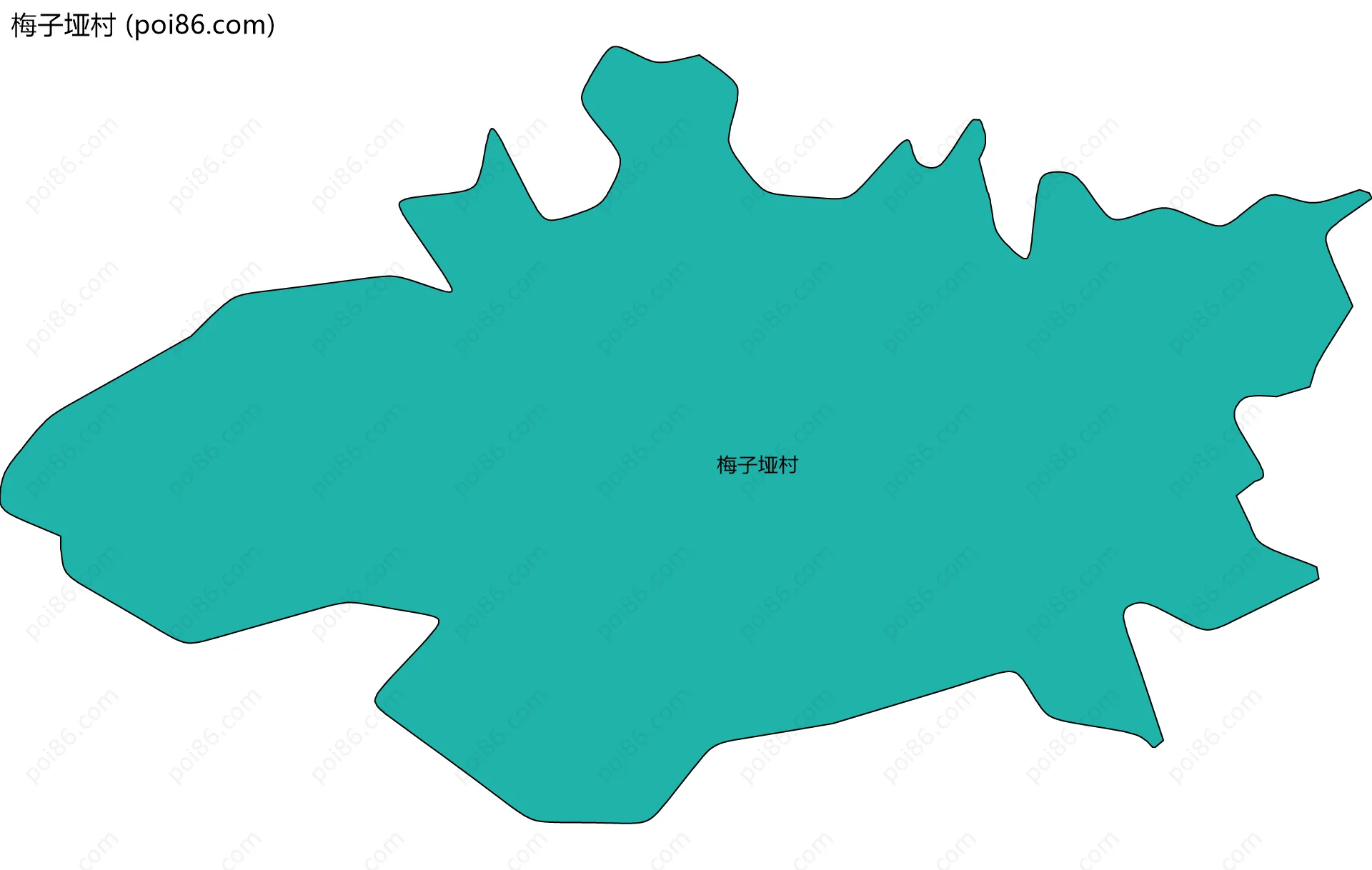 梅子垭村边界地图
