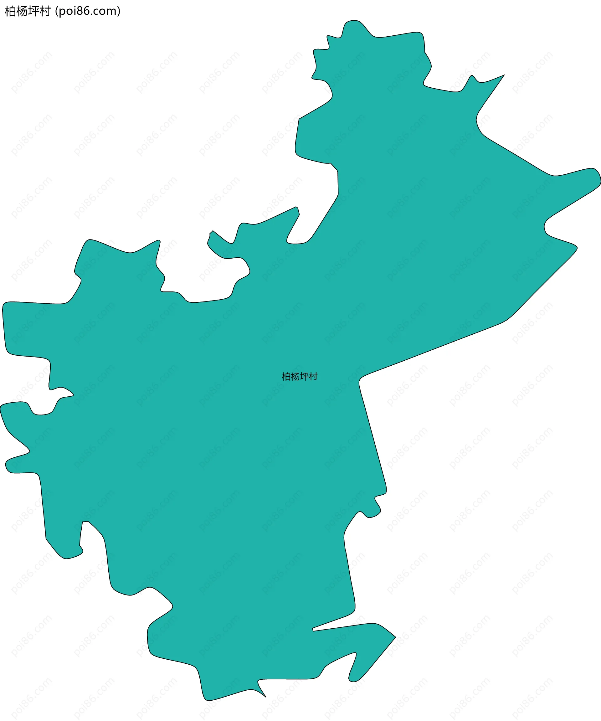 柏杨坪村边界地图